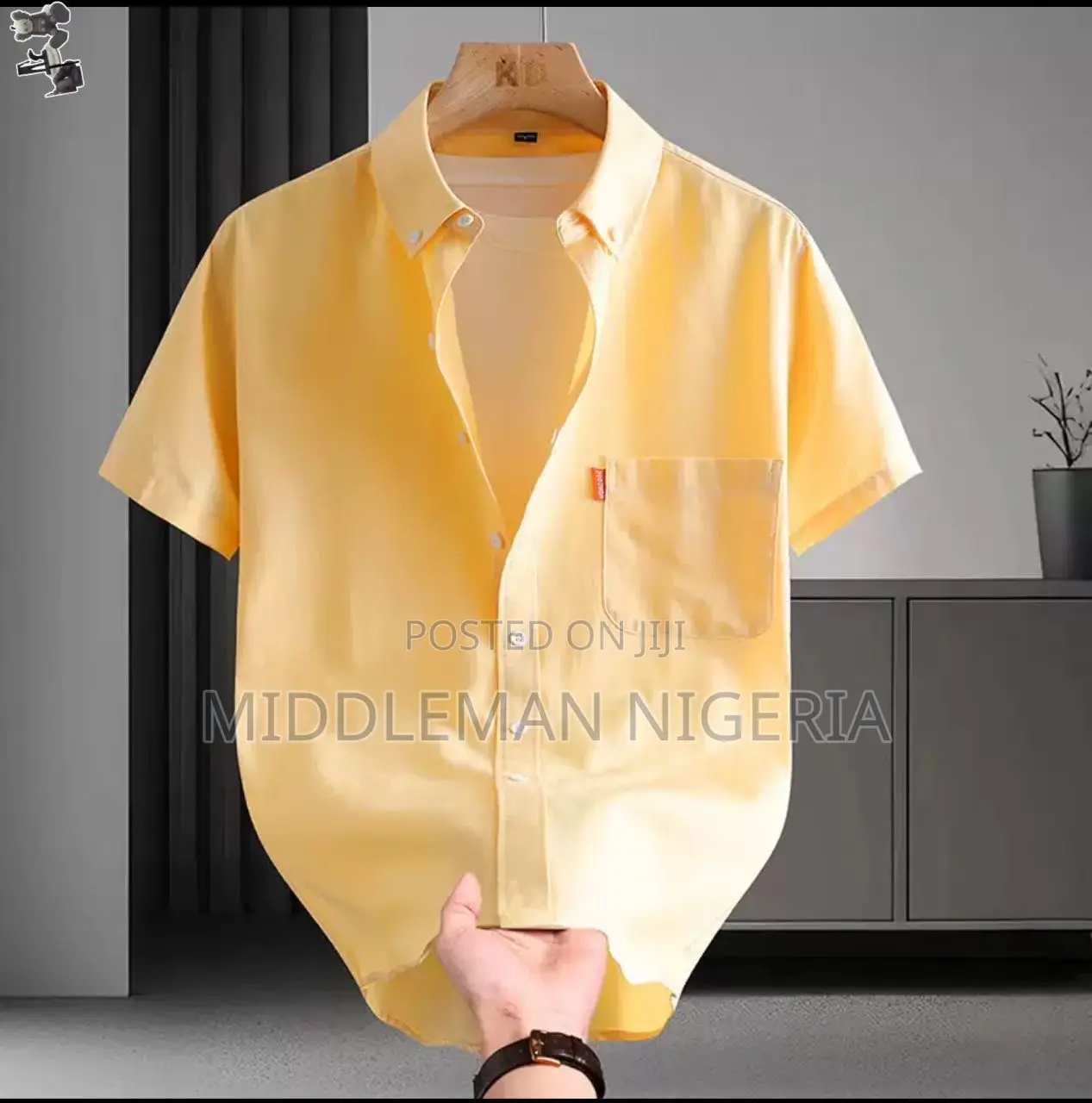 Classic Casual Men’S Short Sleeves Cotton Shirt