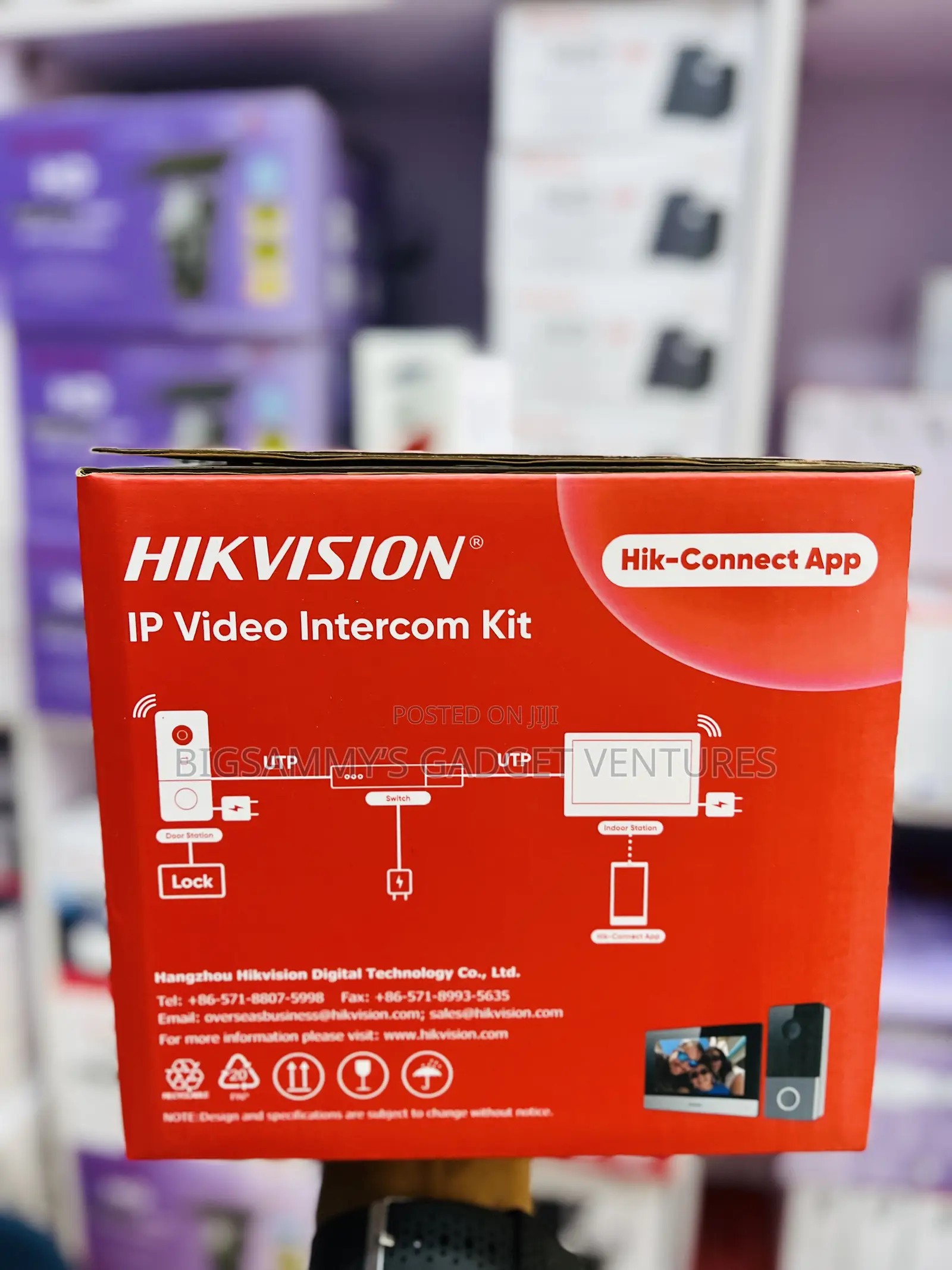 7" Touch Screen Hikvision Ip Video Intercom Kit