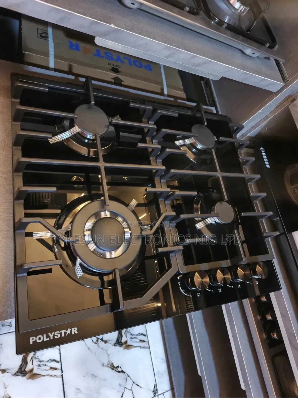 Original Polystar Built-in 4 Burners Gas Cooker Hob 60cm Cast Iron