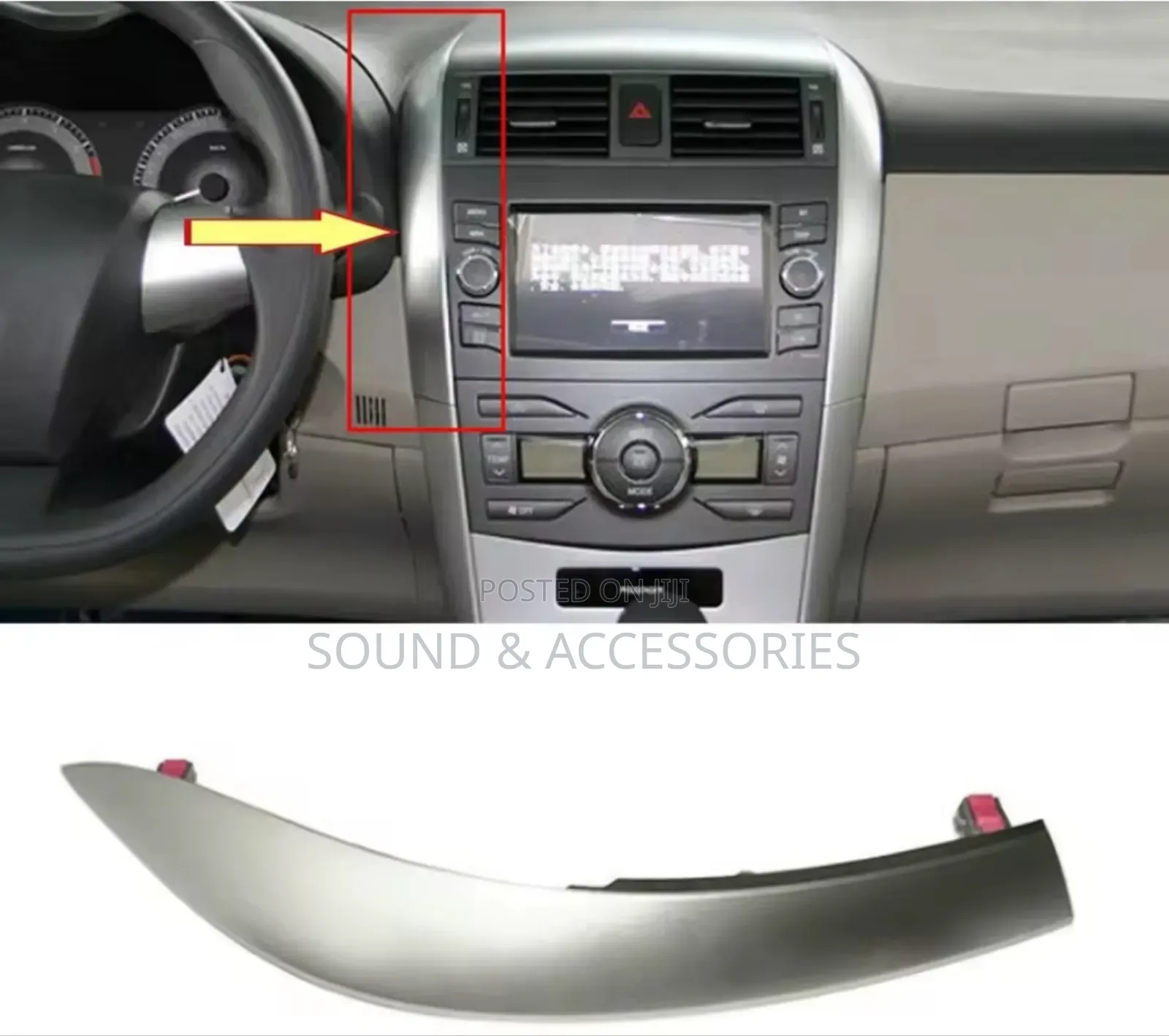 Toyota Corolla Altis 2007-2012 2pcs Dashboard Trim Cover Strip