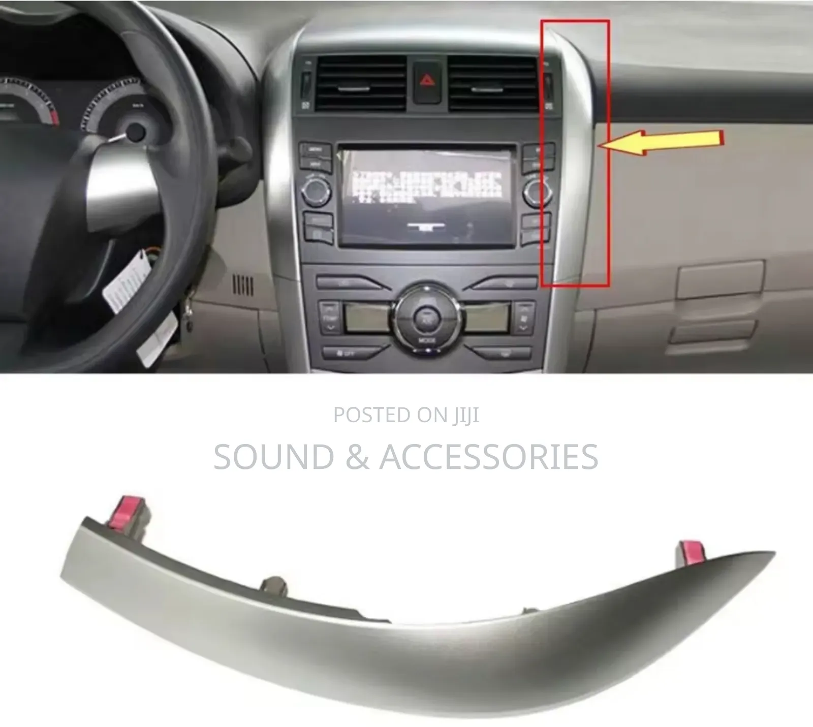 Toyota Corolla Altis 2007-2012 2pcs Dashboard Trim Cover Strip