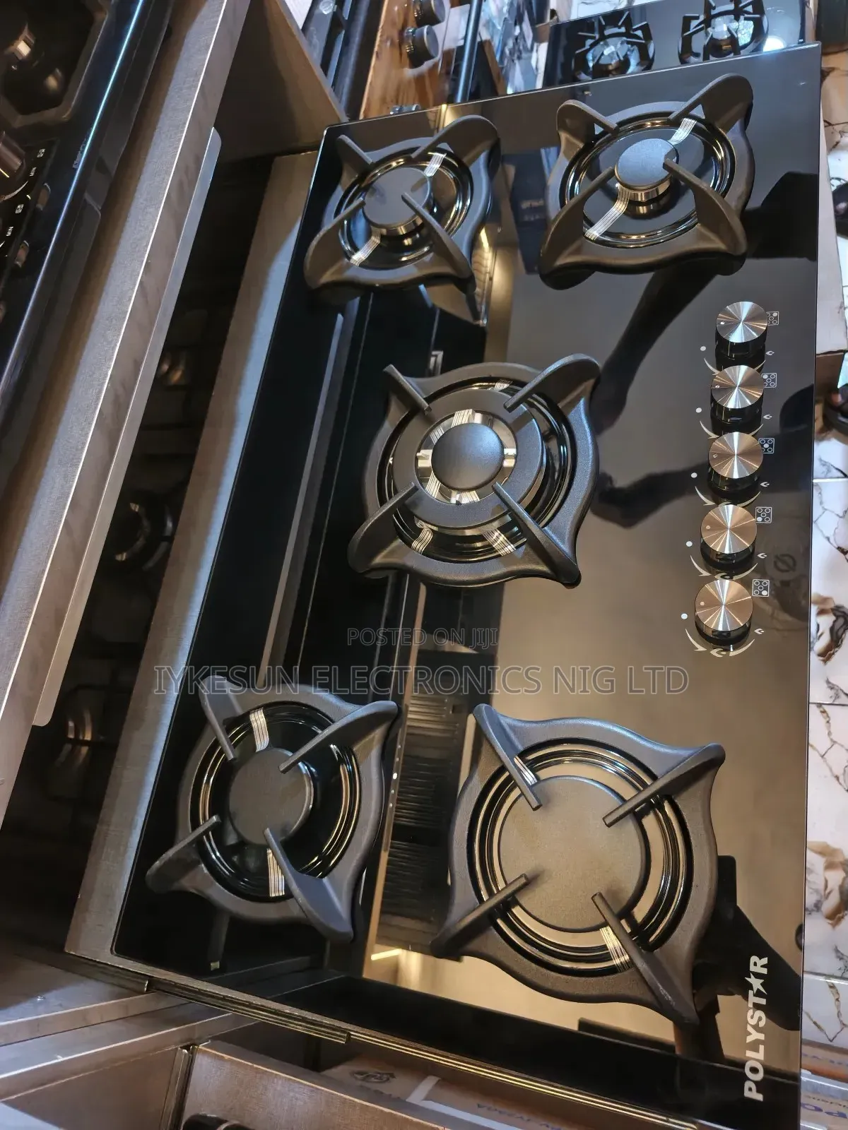 Original Quality Polystar 90cm Built-in Luxury 5 Burners Gas Cooker