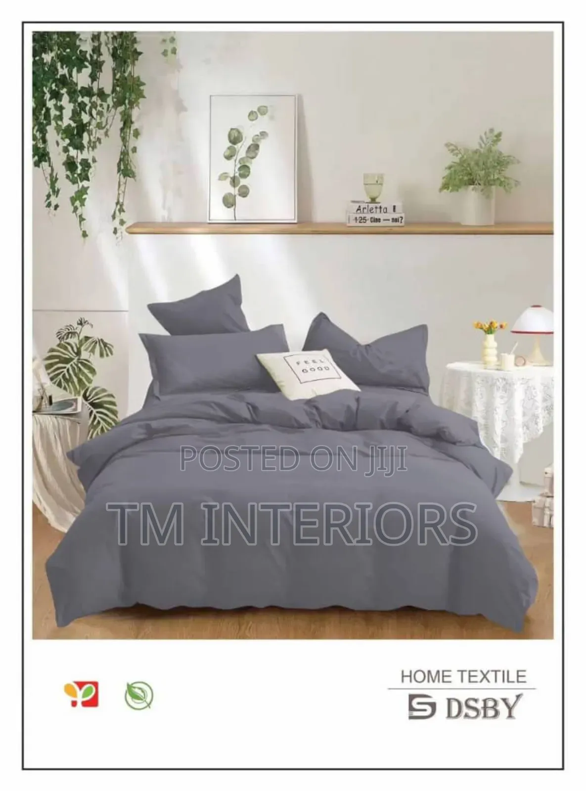 6 X 6 Gray Color Bedsheet Sets, Retail and Wholesale