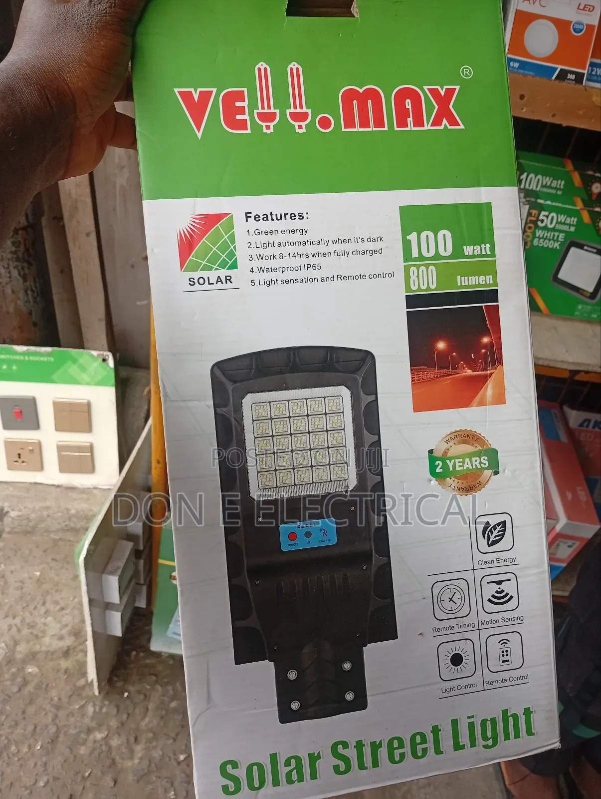 100watt Solar Street Light Vellmax