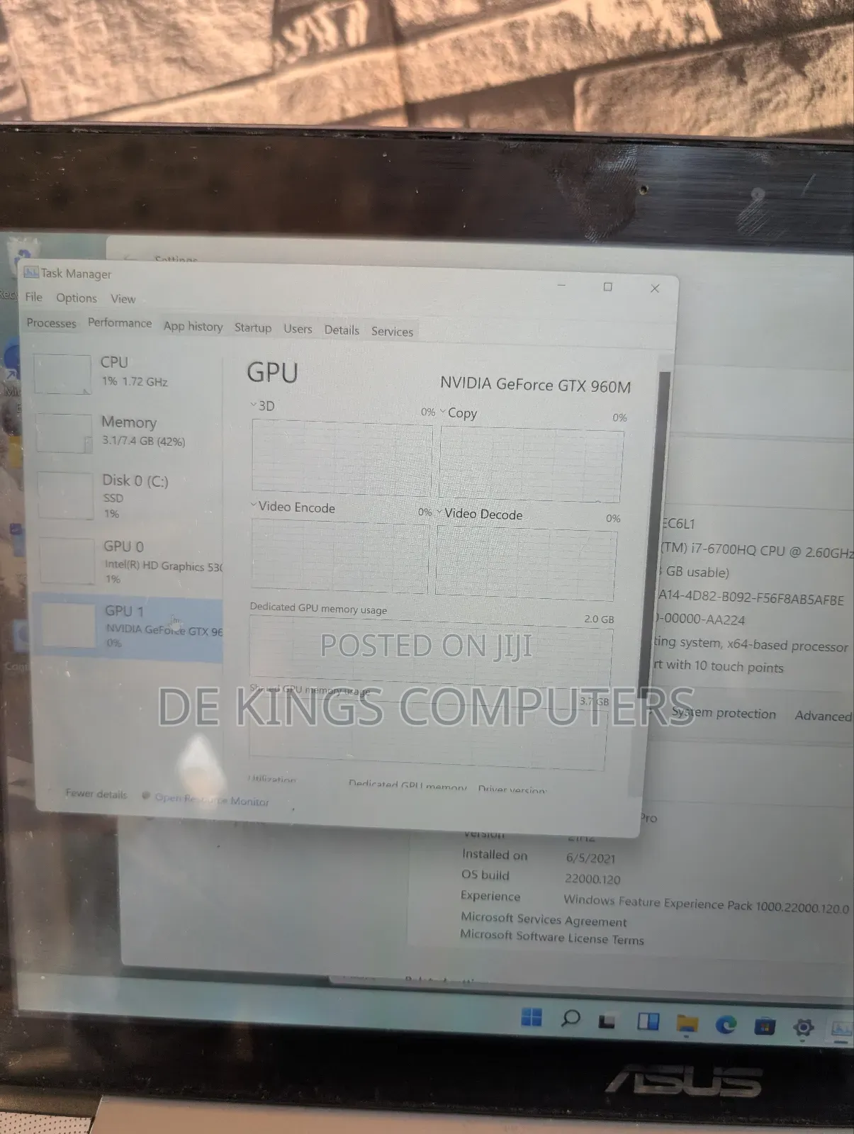 Laptop Asus UX50V 8GB Intel Core i7 SSD 256GB
