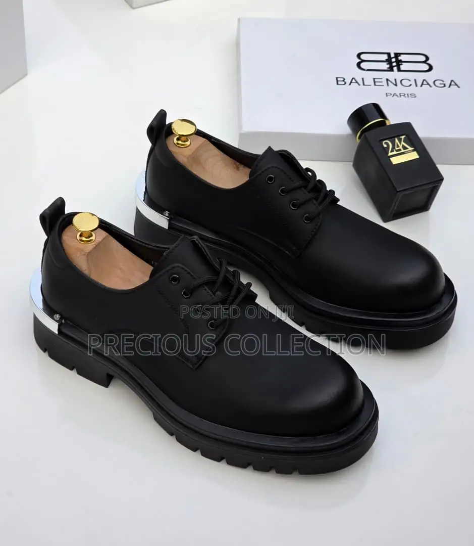 Light Suede Balenciaga Lace Up Black Shoe