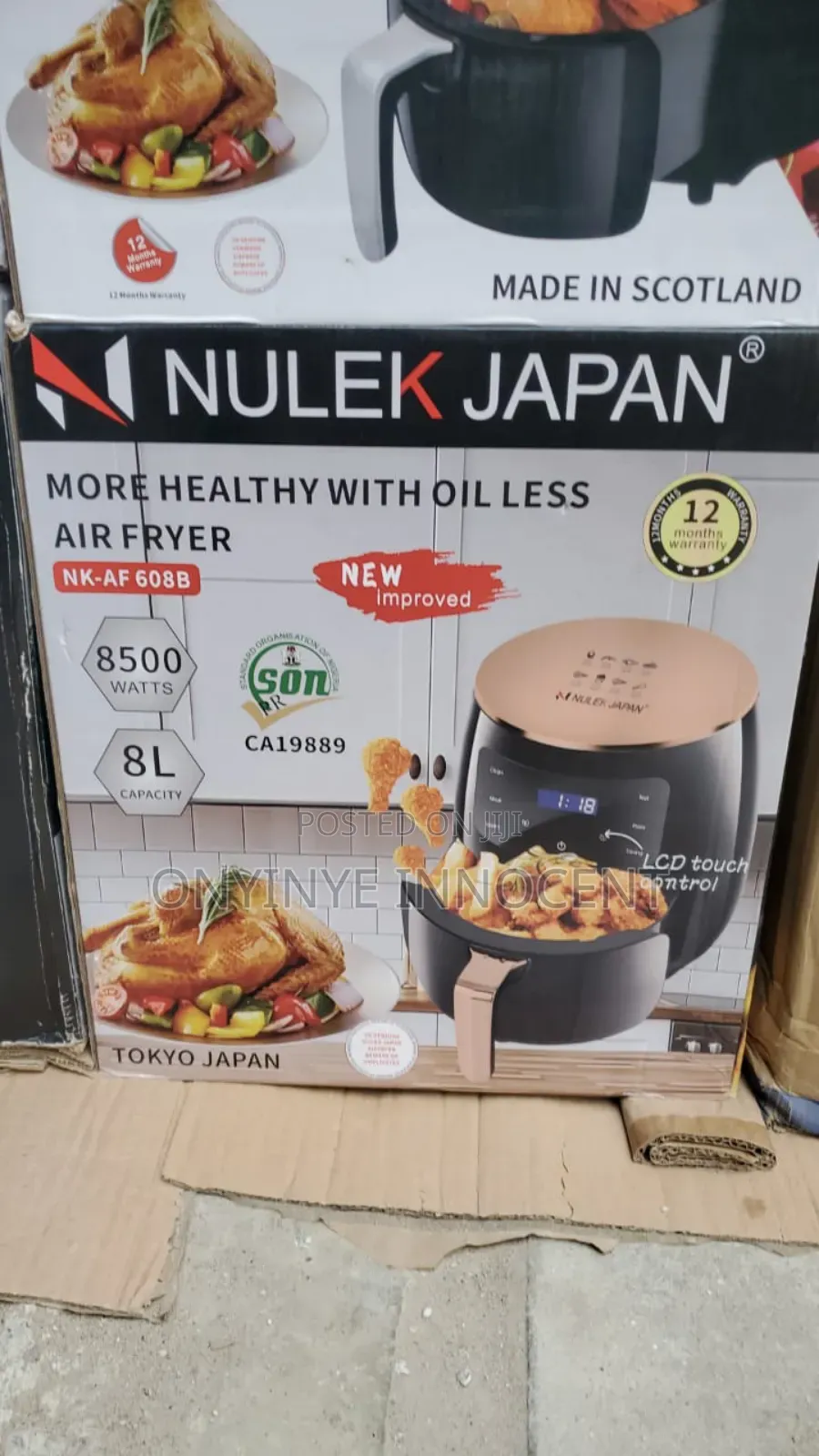 Nulek Japan 8l Air Fryer (Nk-Af 608b)