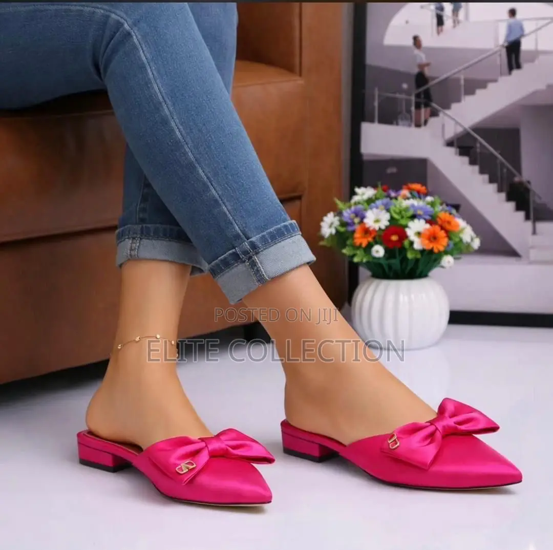 Quality Zara Flat Shoe Size: 37 to 42 Boxed Pink Black Red and Gold