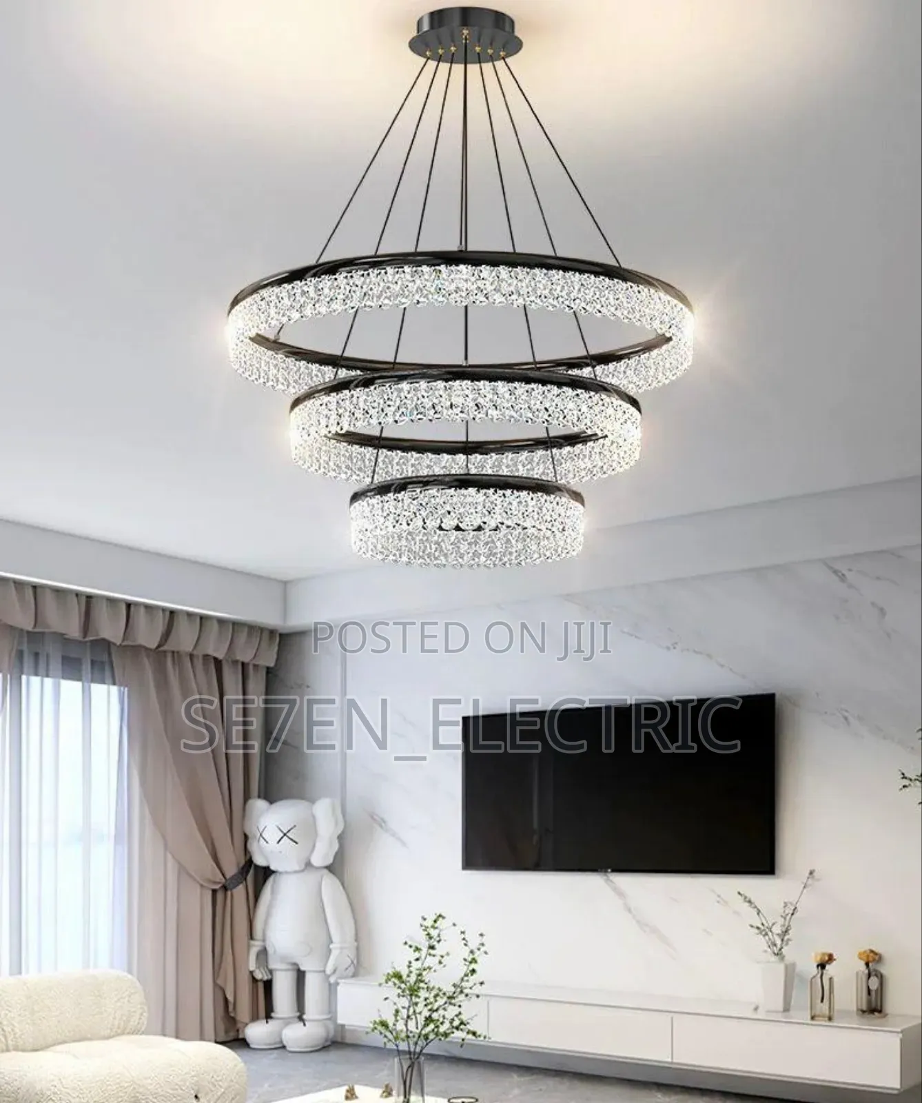 Led Crystal Dropping Chandelier Light