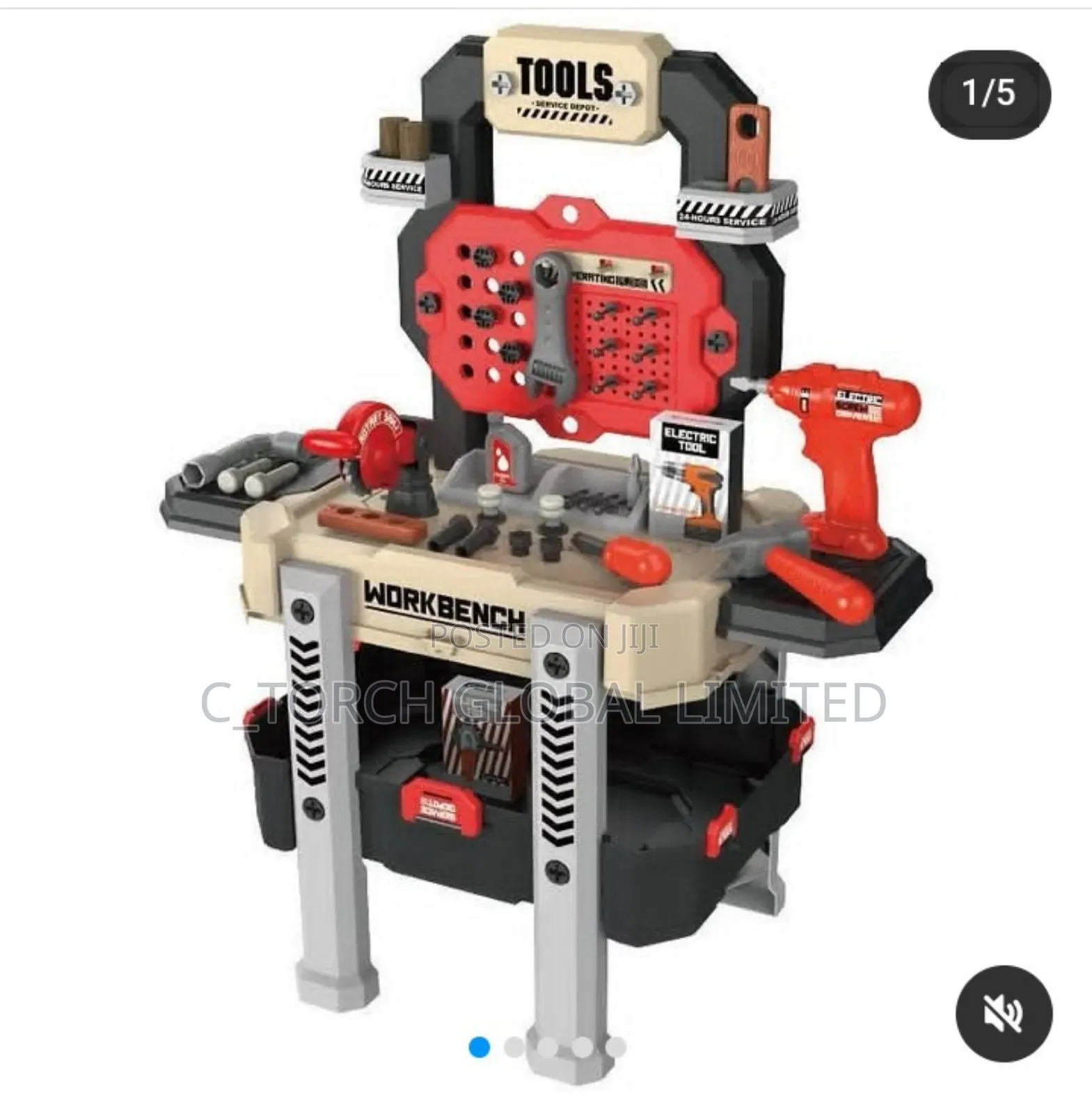 Mobile Tools Table Workbench for Kids,