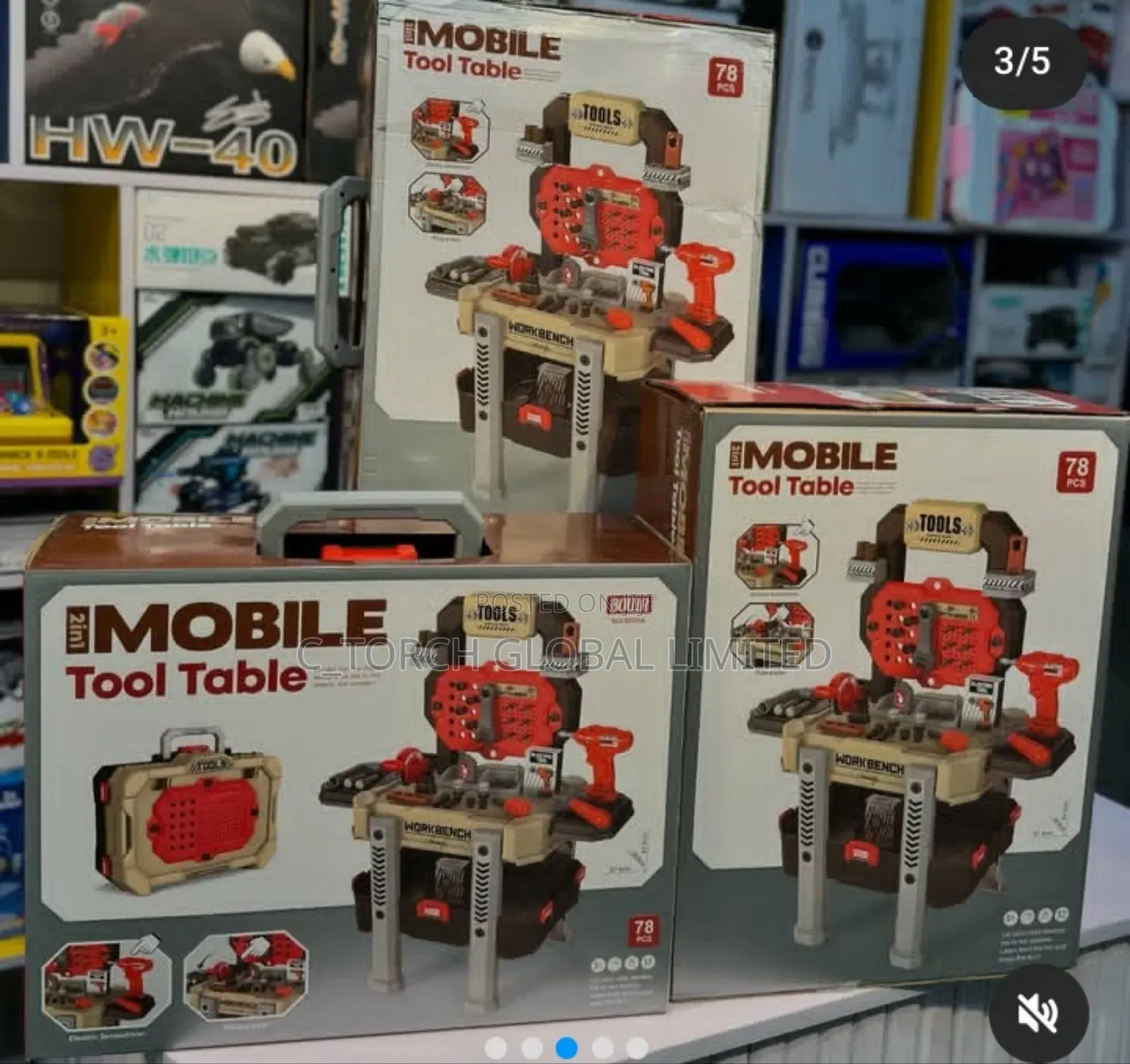 Mobile Tools Table Workbench for Kids,