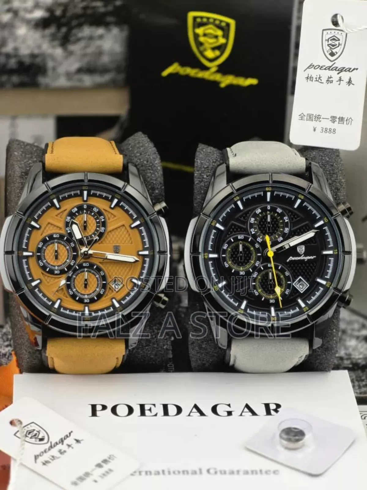 Podegar Leather Wristwatch (Chronography)(Quartz Movement)