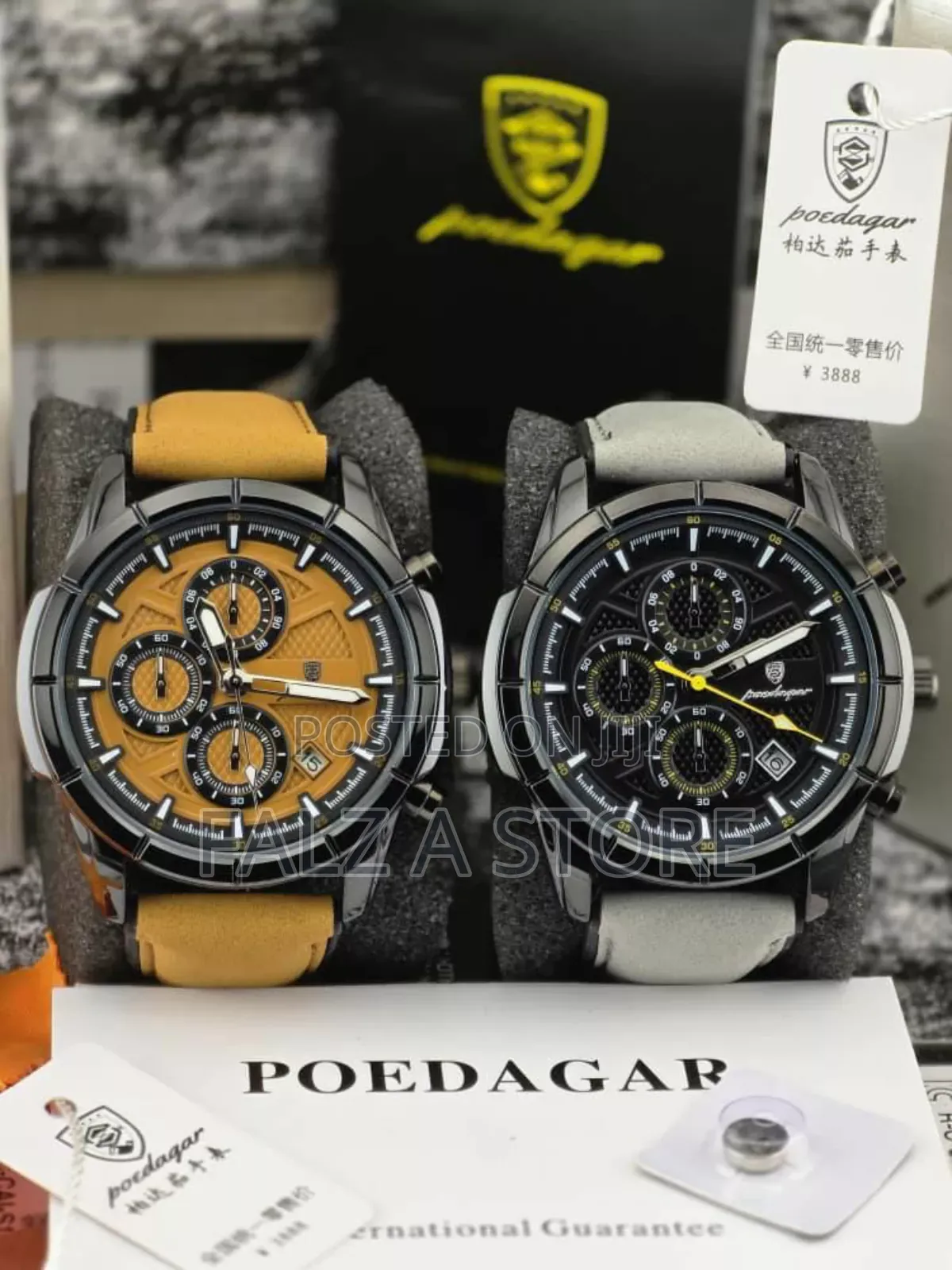 Podegar Leather Wristwatch (Chronography)(Quartz Movement)