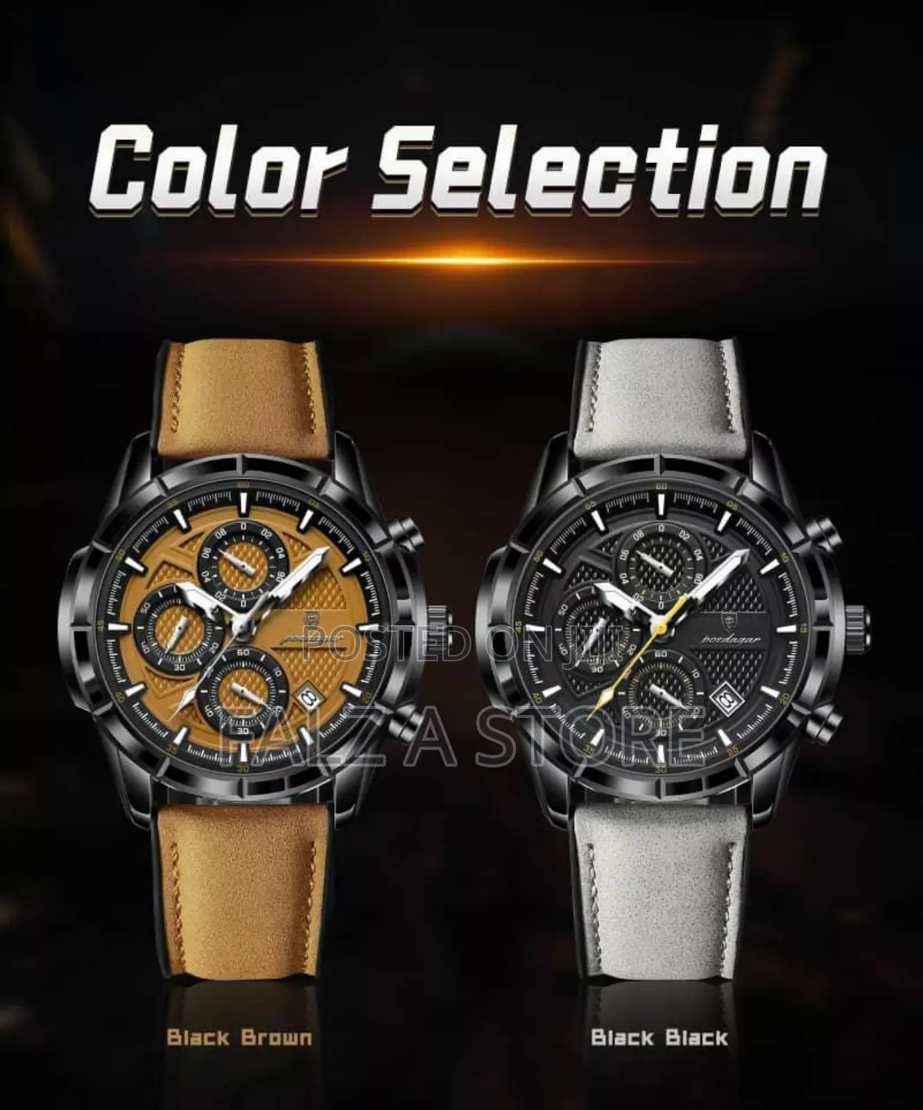 Podegar Leather Wristwatch (Chronography)(Quartz Movement)