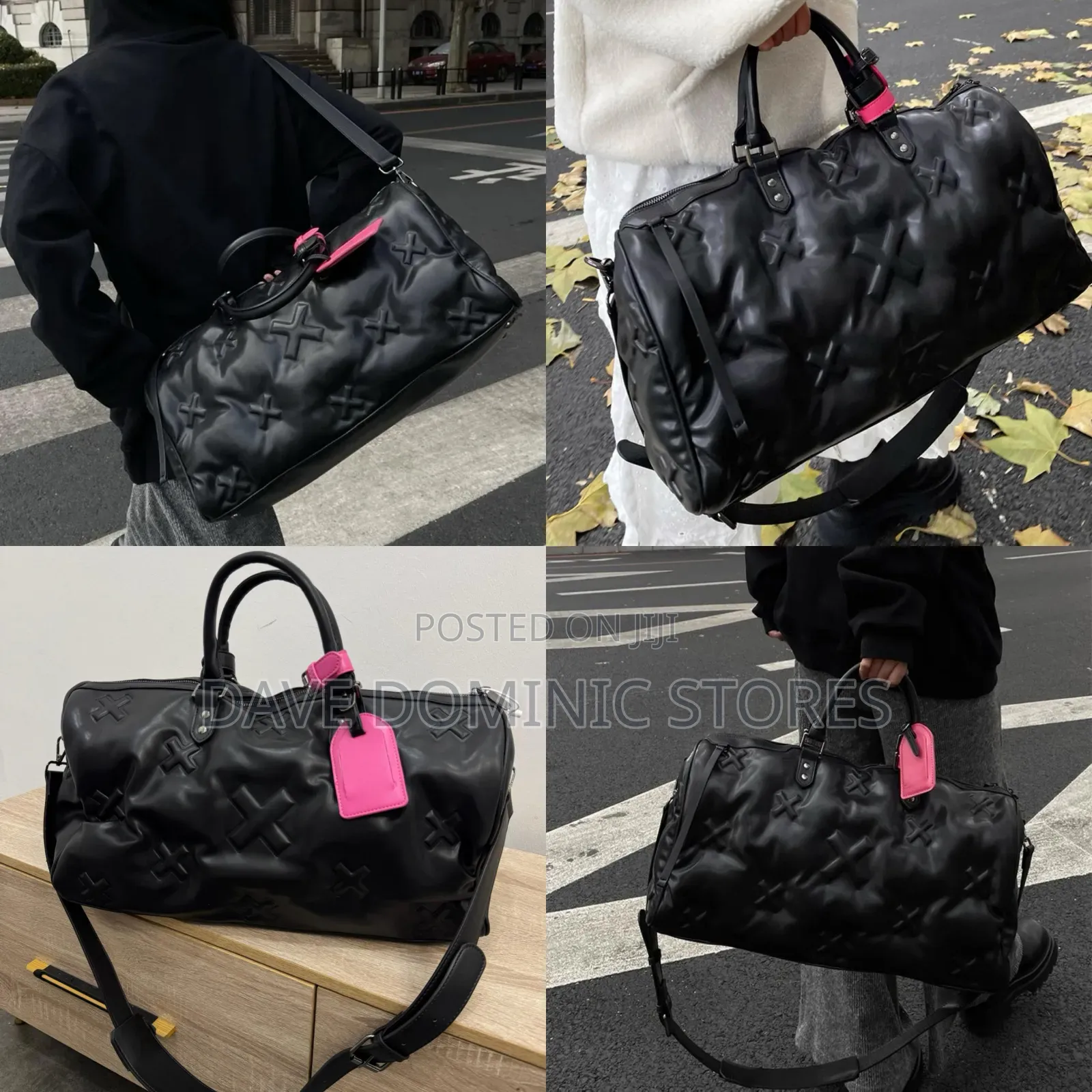 Luxury Louis Vuitton Bandouliere Puffer Xl Black Lambskin Leather Bag