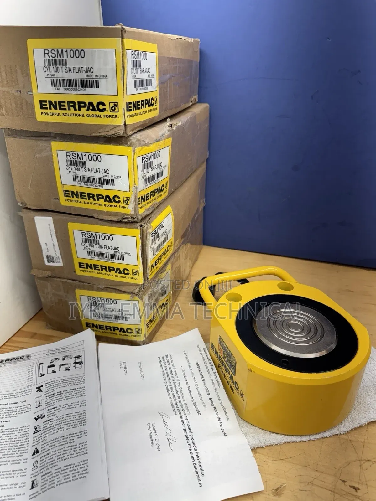 Enerpac New Rsm1000 Hydraulic Cylinder Ram 100 Ton 5/8" Stroke