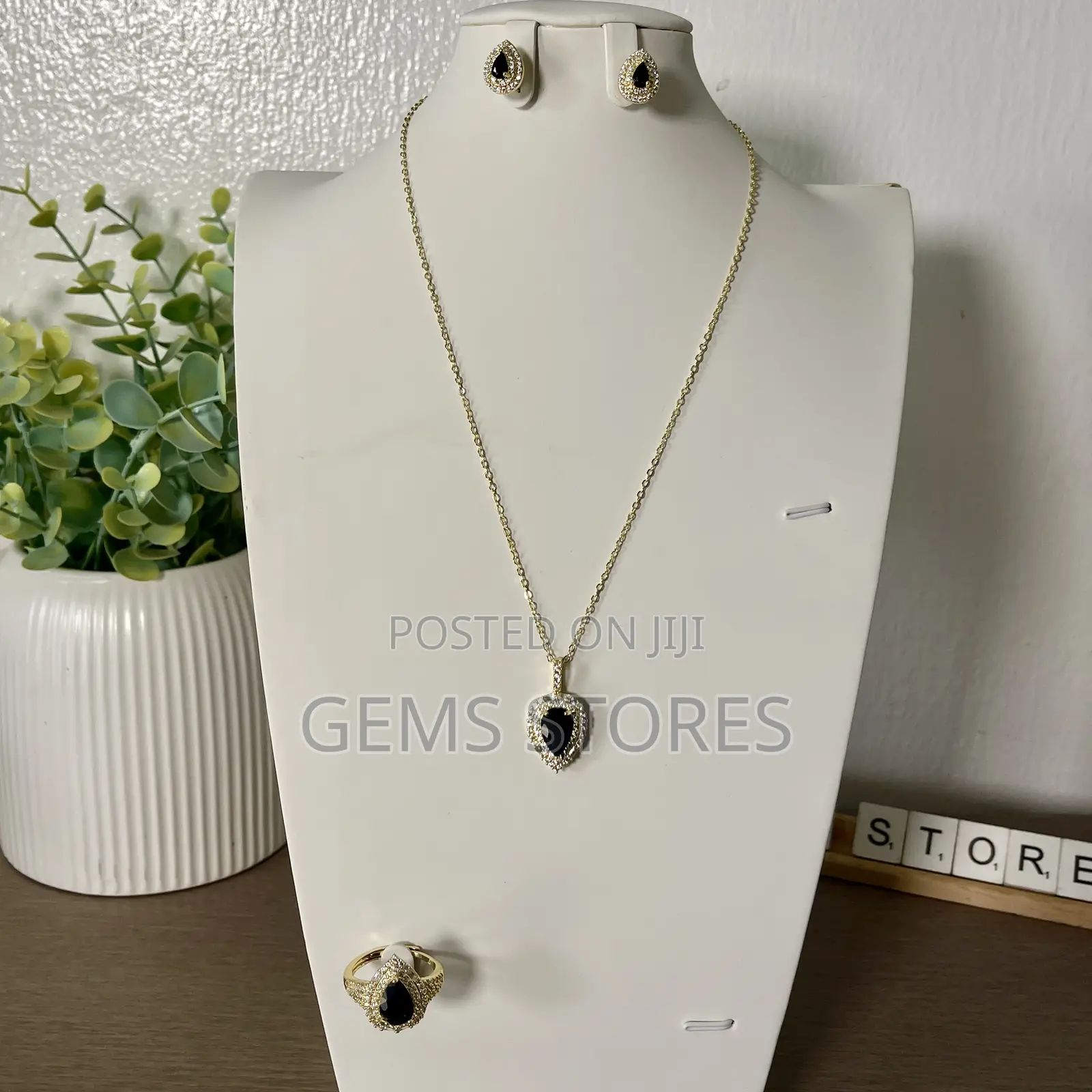 3-in-1 Luxury Tear-drop Jewelry Set – Necklace, Earrings Ring