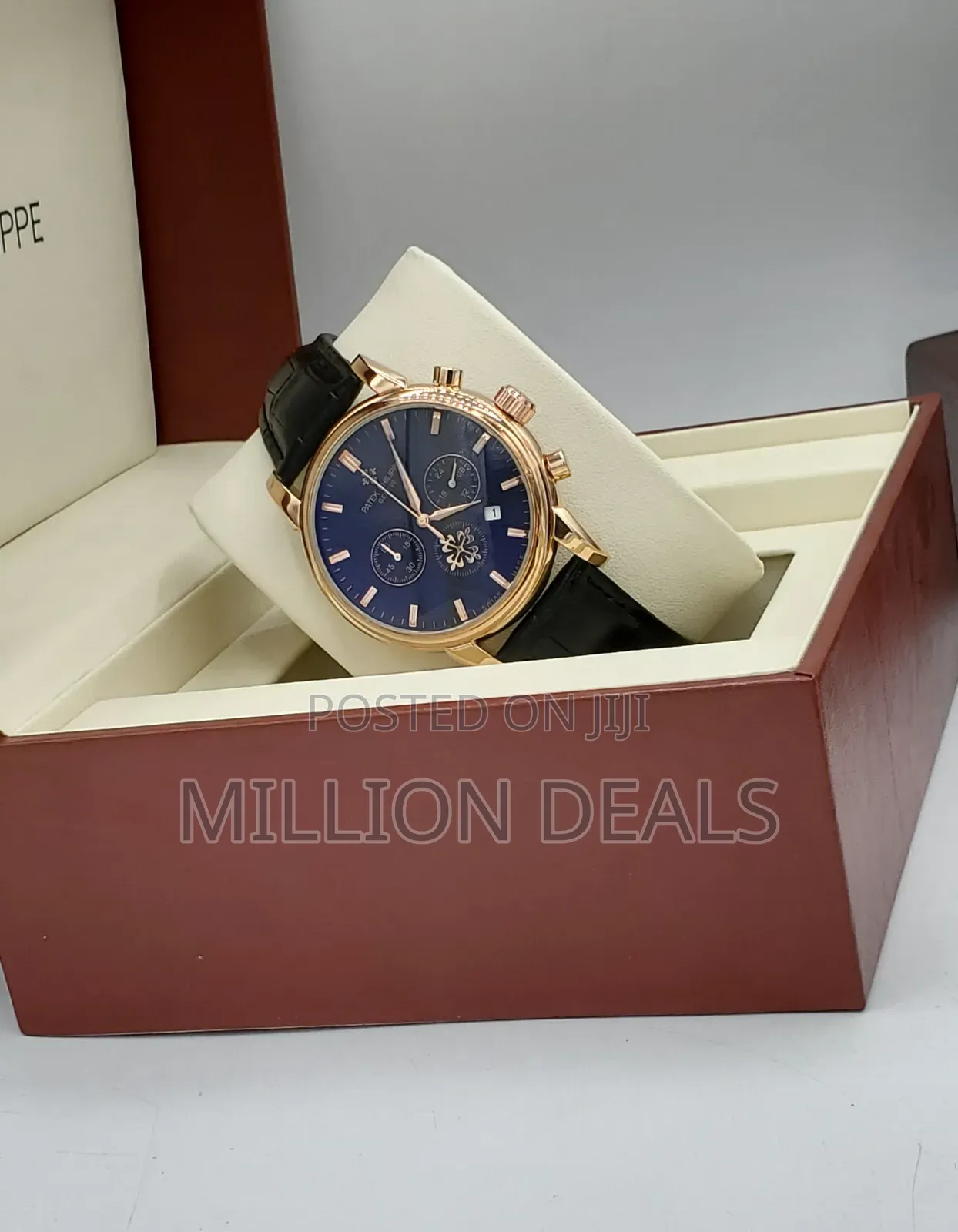 Chronograph Luxury Leather Strap Men’S Wrist Watch