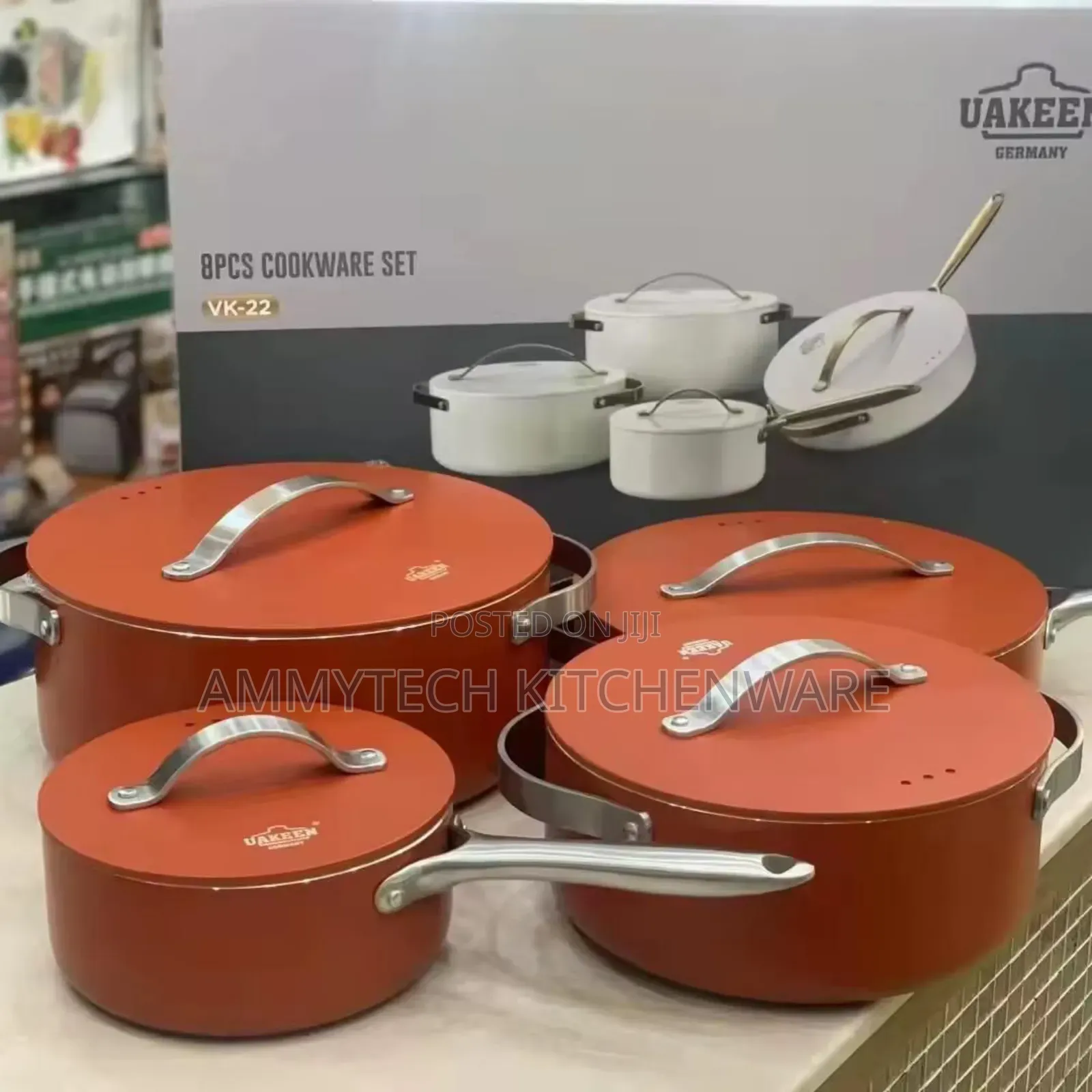8pcs Uakeen Cookware Sets