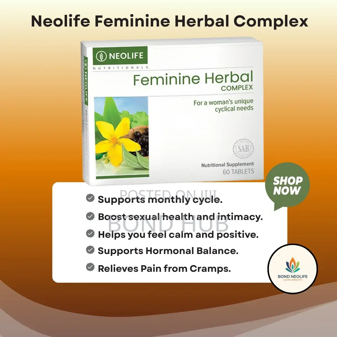 Feminine Herbal Complex 60 Tablets Single, Feminine Herbal Supplement