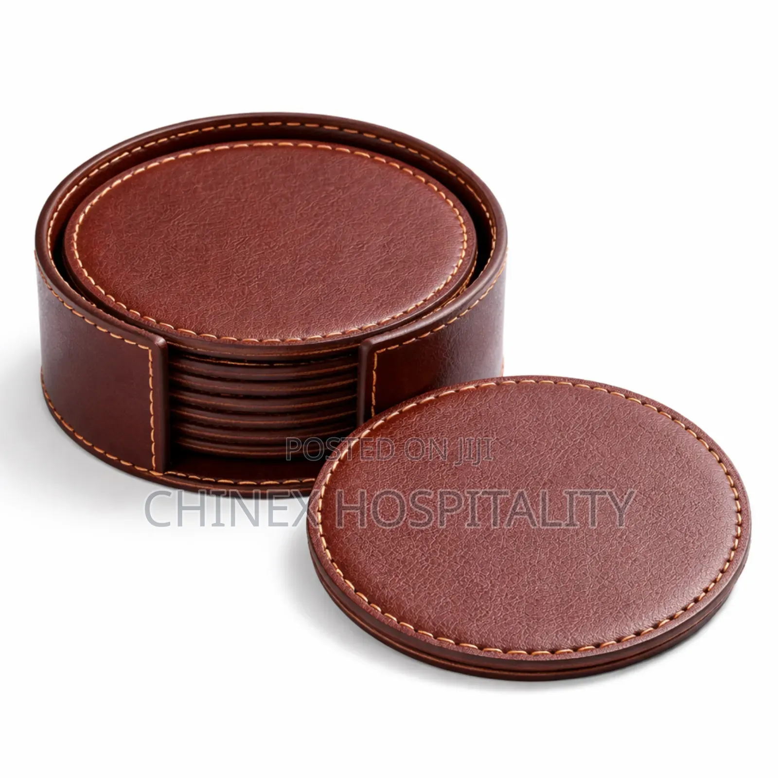 Premium Leather Coasters – Ideal For Hotels, Offices, Homes. Available