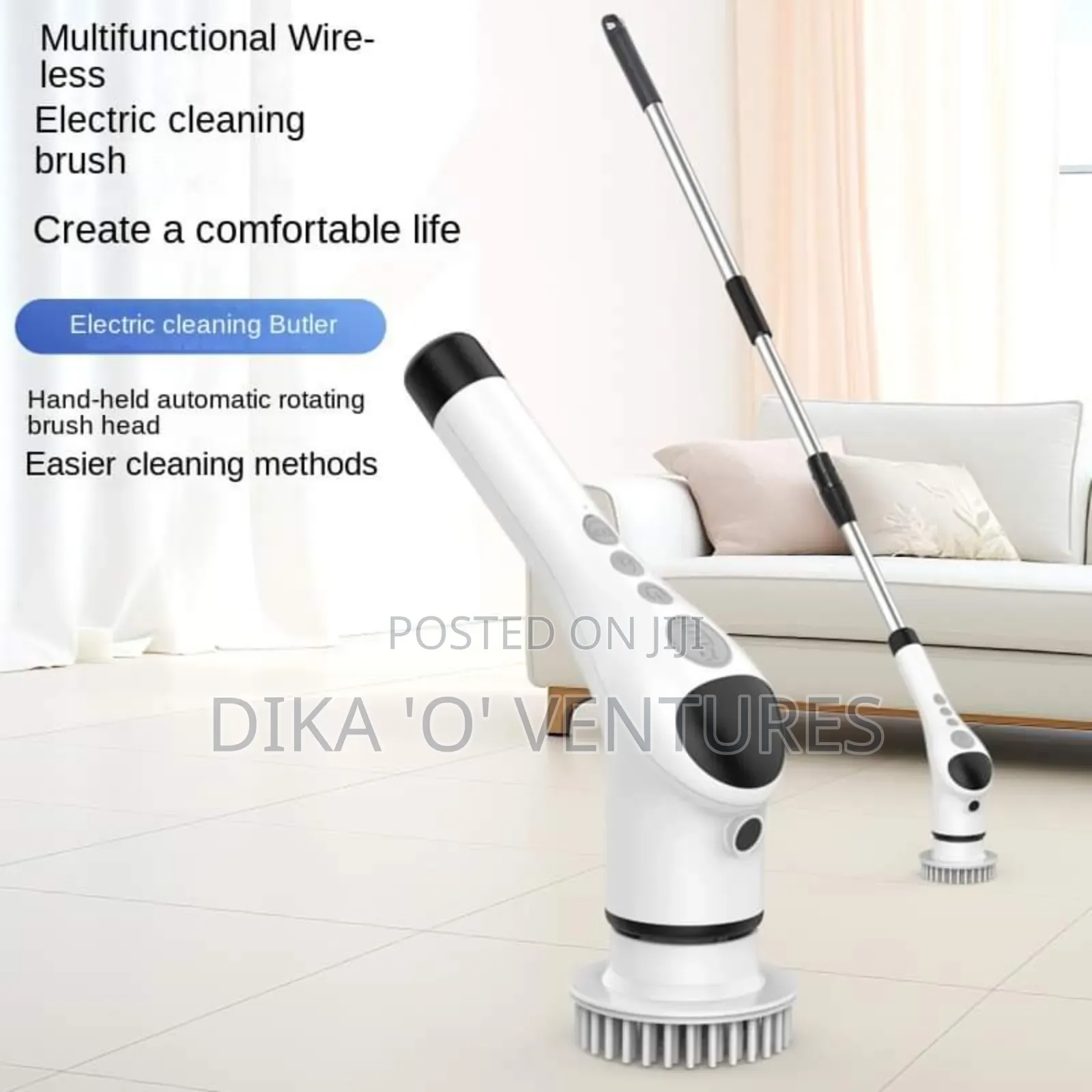 Electric Spin Scrubber, Cordless Cleaning Brush With Adjustable