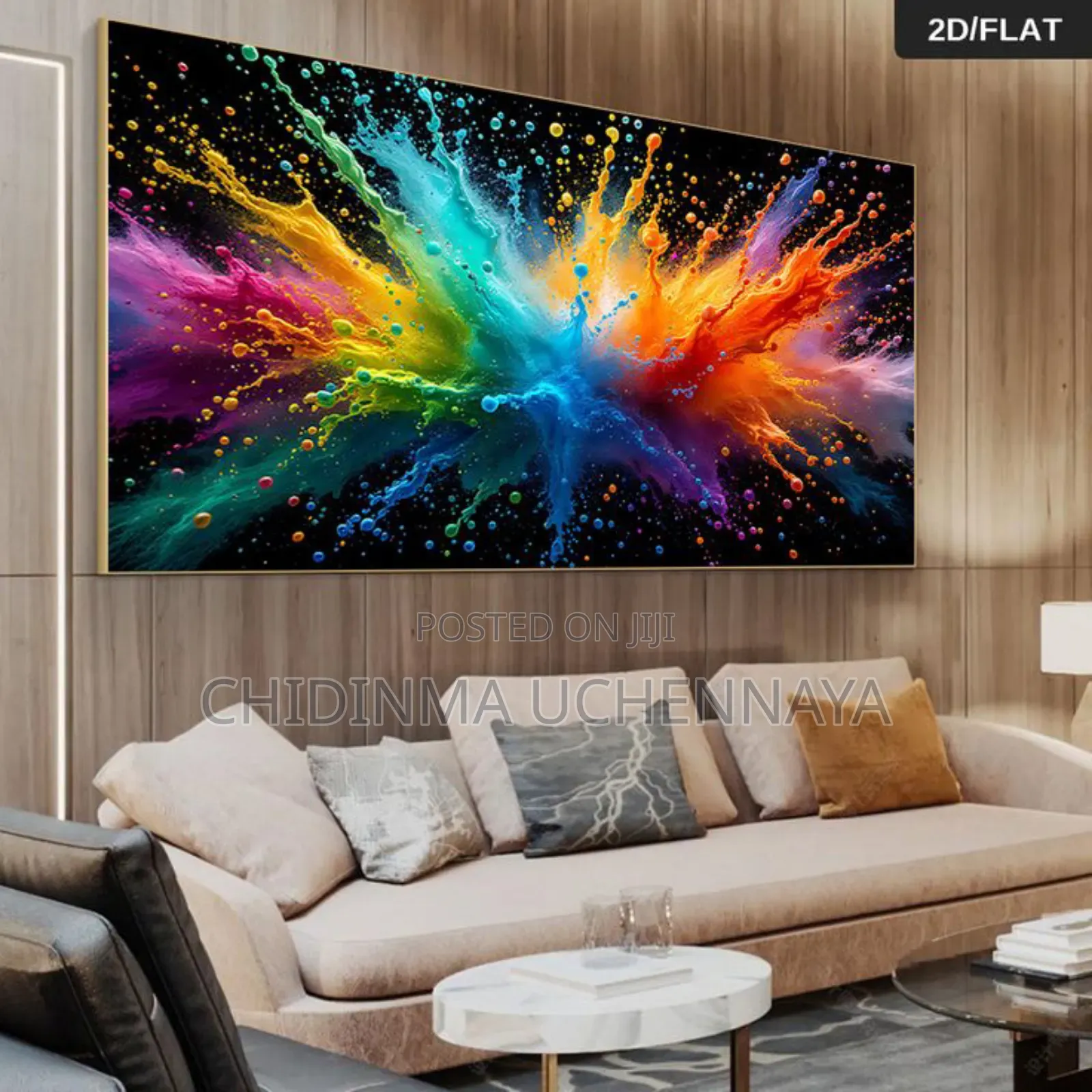 Vibrant Abstract Splash Canvas Artwork