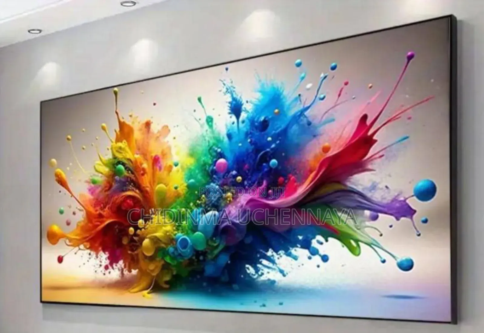 Vibrant Abstract Splash Canvas Artwork