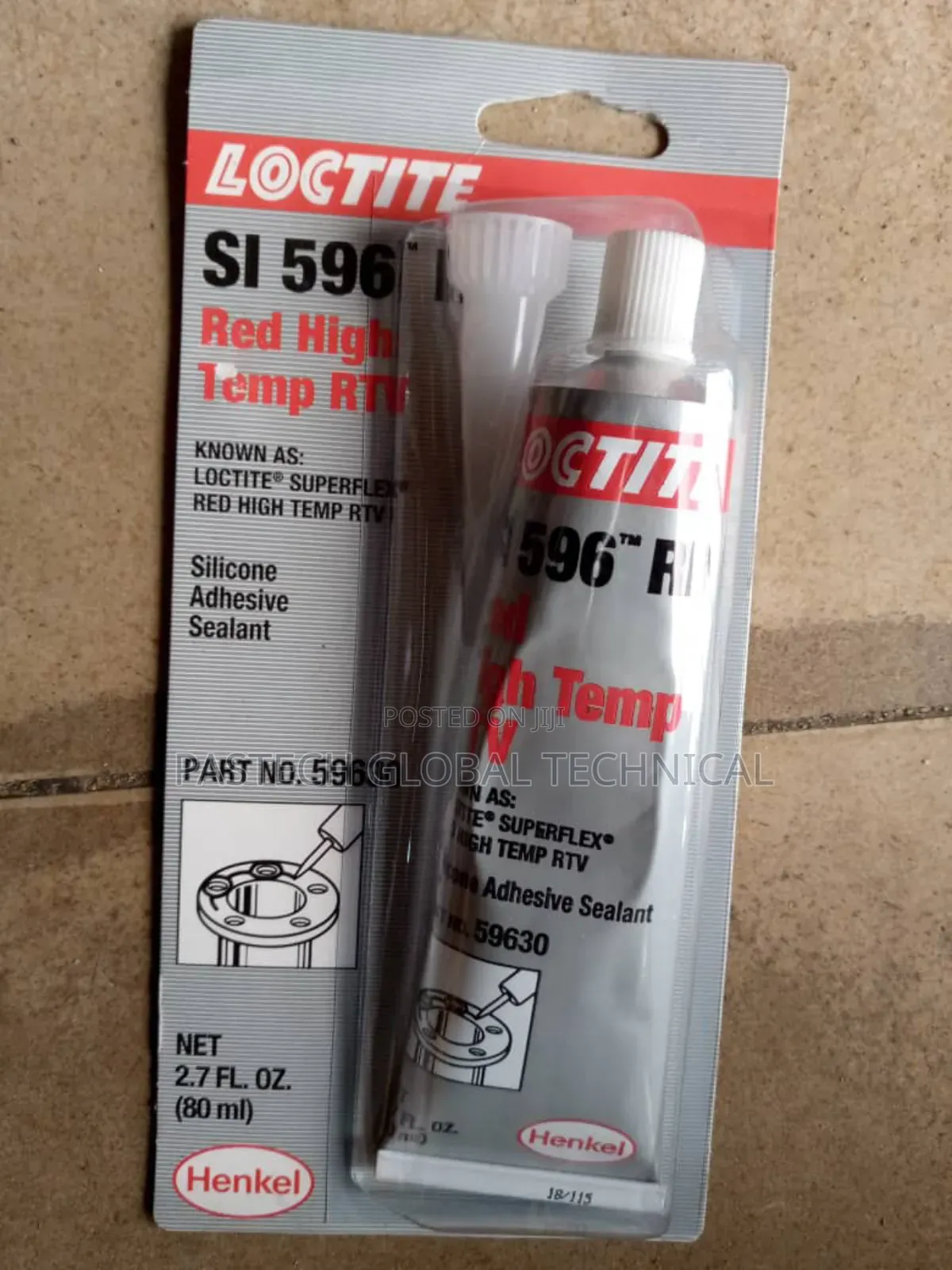 Loctite Si 596 Red High Temp RTV Silicone Adhesive Sealant.