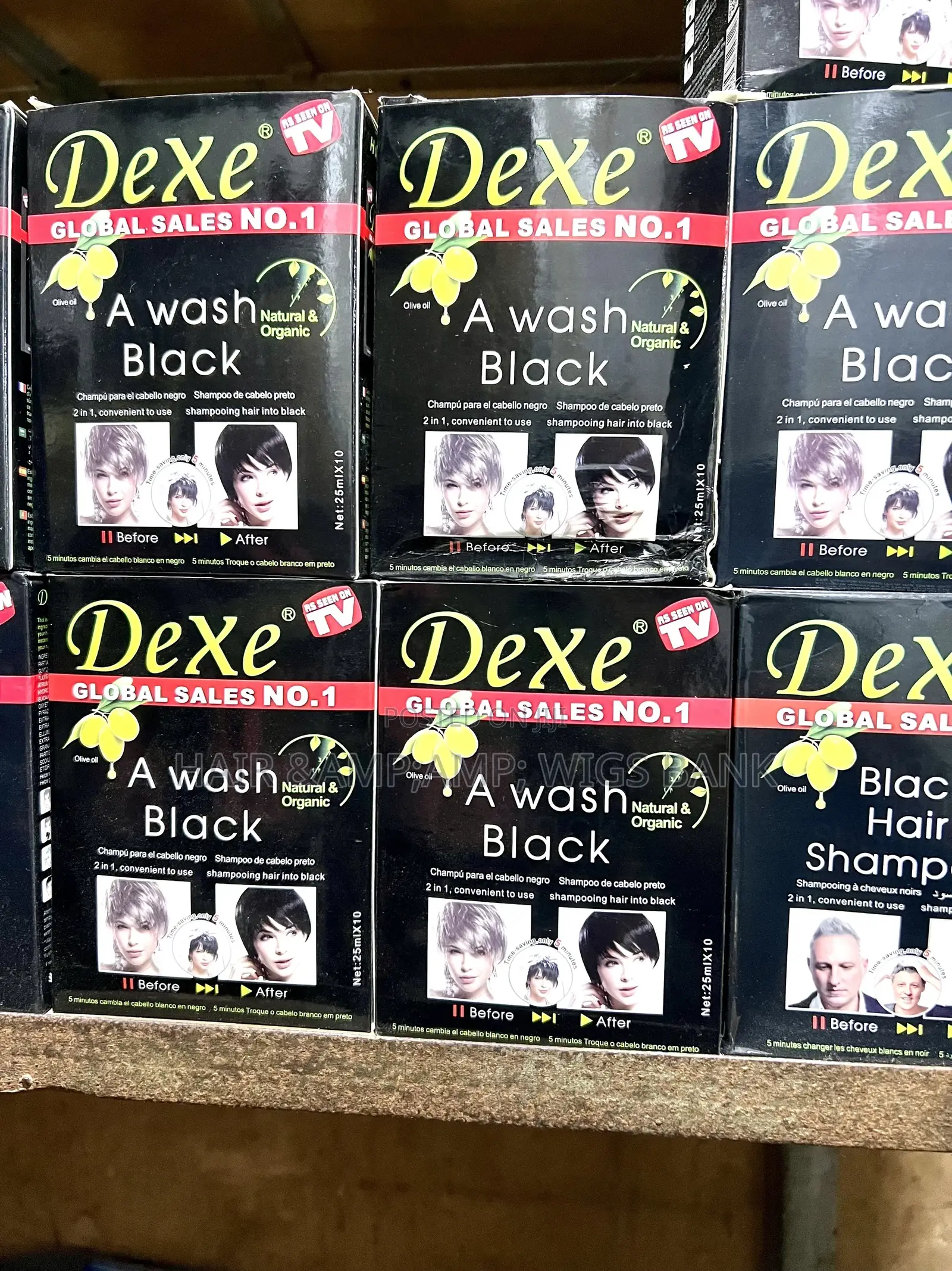 Dexe Hair Dye Shampoo *Black* - 25ml X 10 PCS (1 Pack)