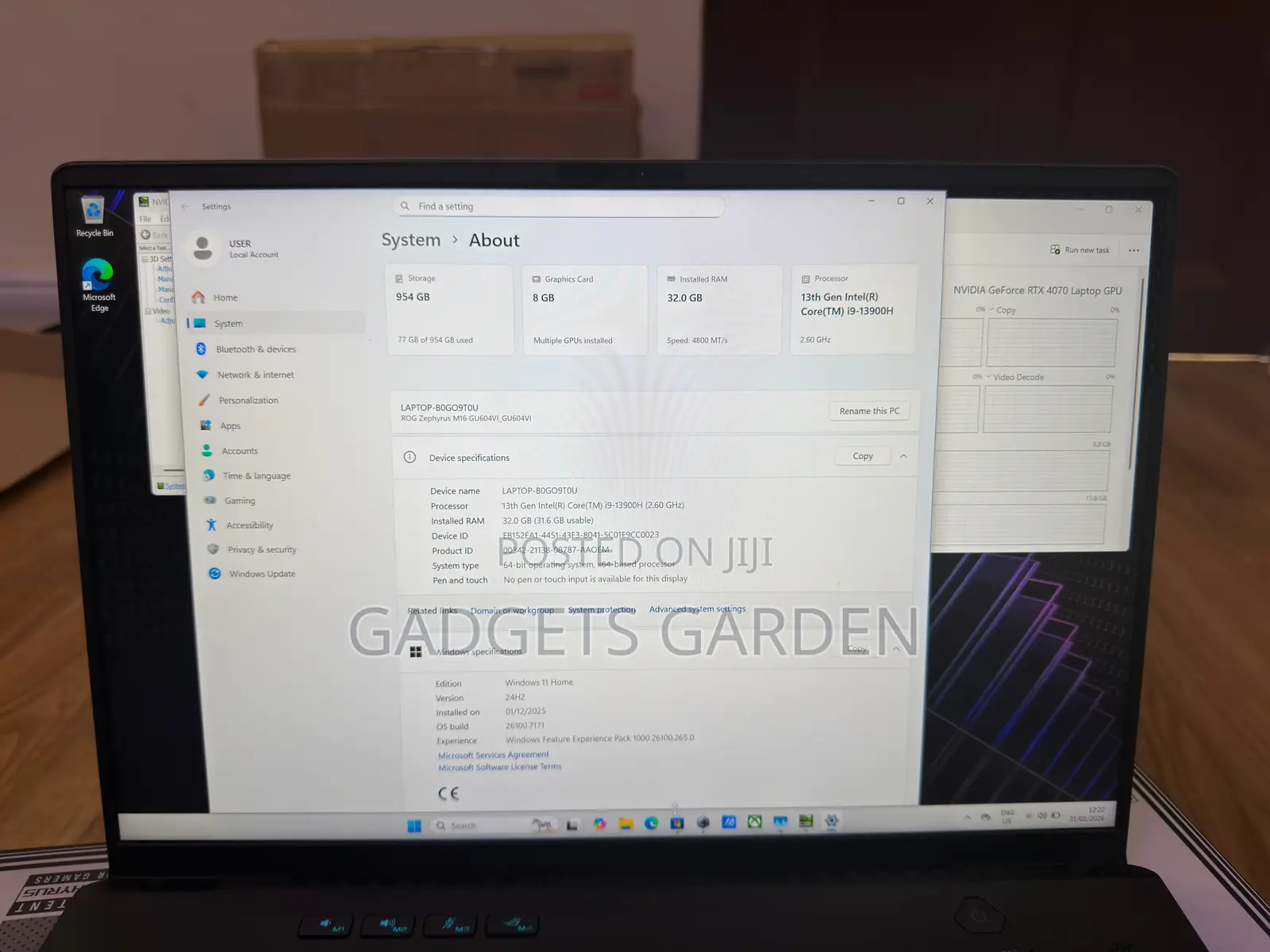 Laptop Asus ROG Zephyrus M16 GU603HR 32GB Intel Core I9 SSD 1T
