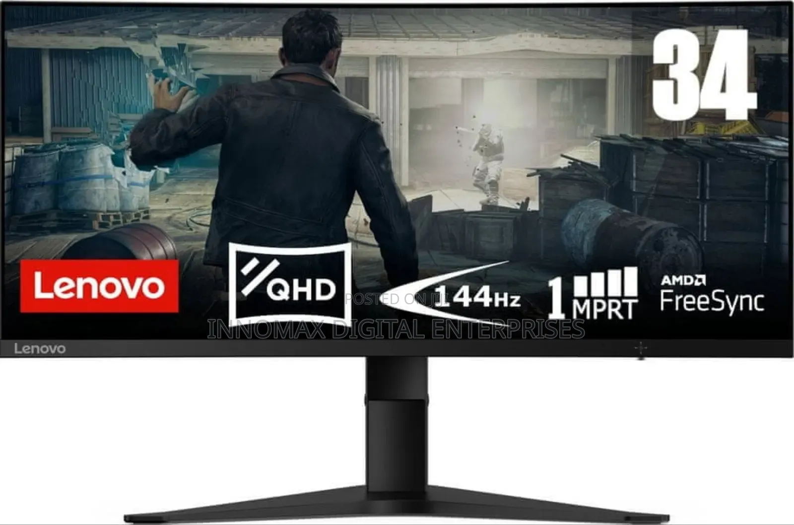 Lenovo 34-Inch Uwqhd (3440 X 1440) Curved Monitor,144hz,Amd Freesync