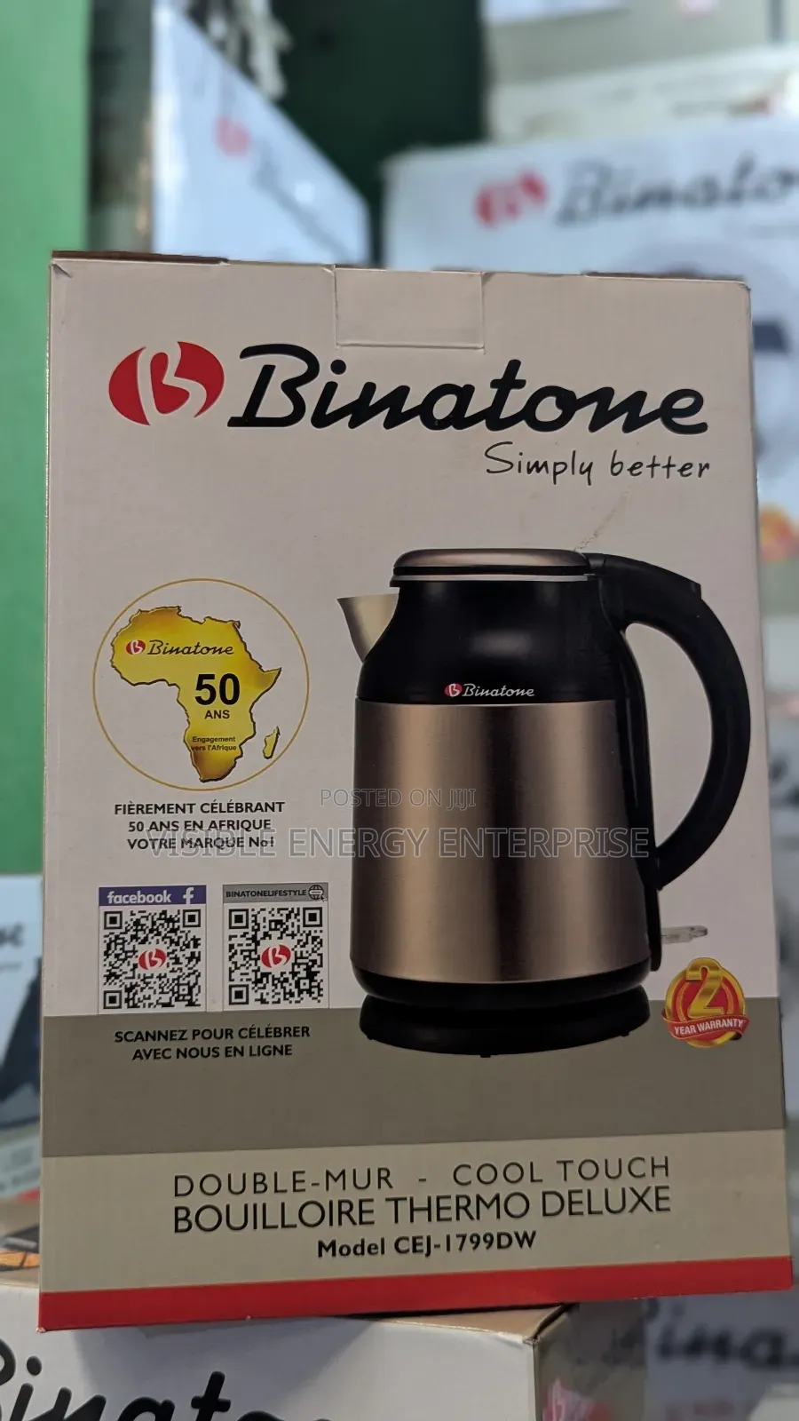 Binatone Cej-1799dw Thermo Deluxe Kettle