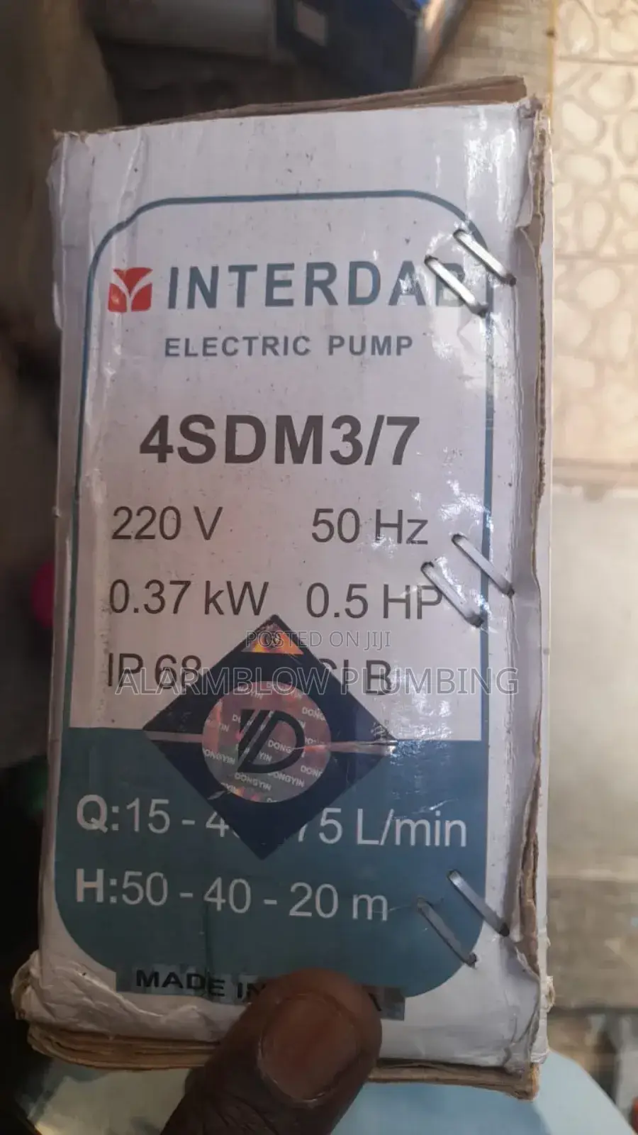 0.5 Interdab Submersible Pump (Copper)