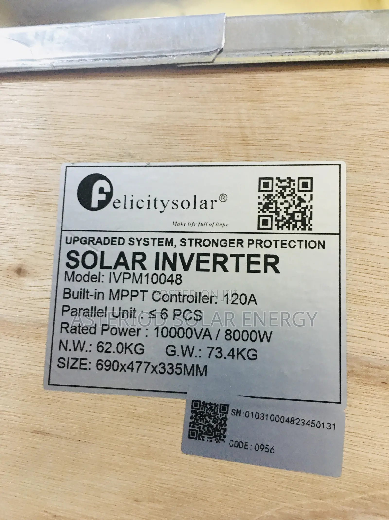 10kva 48v Felicity (Ivpm) Hybrid Solar Inverter