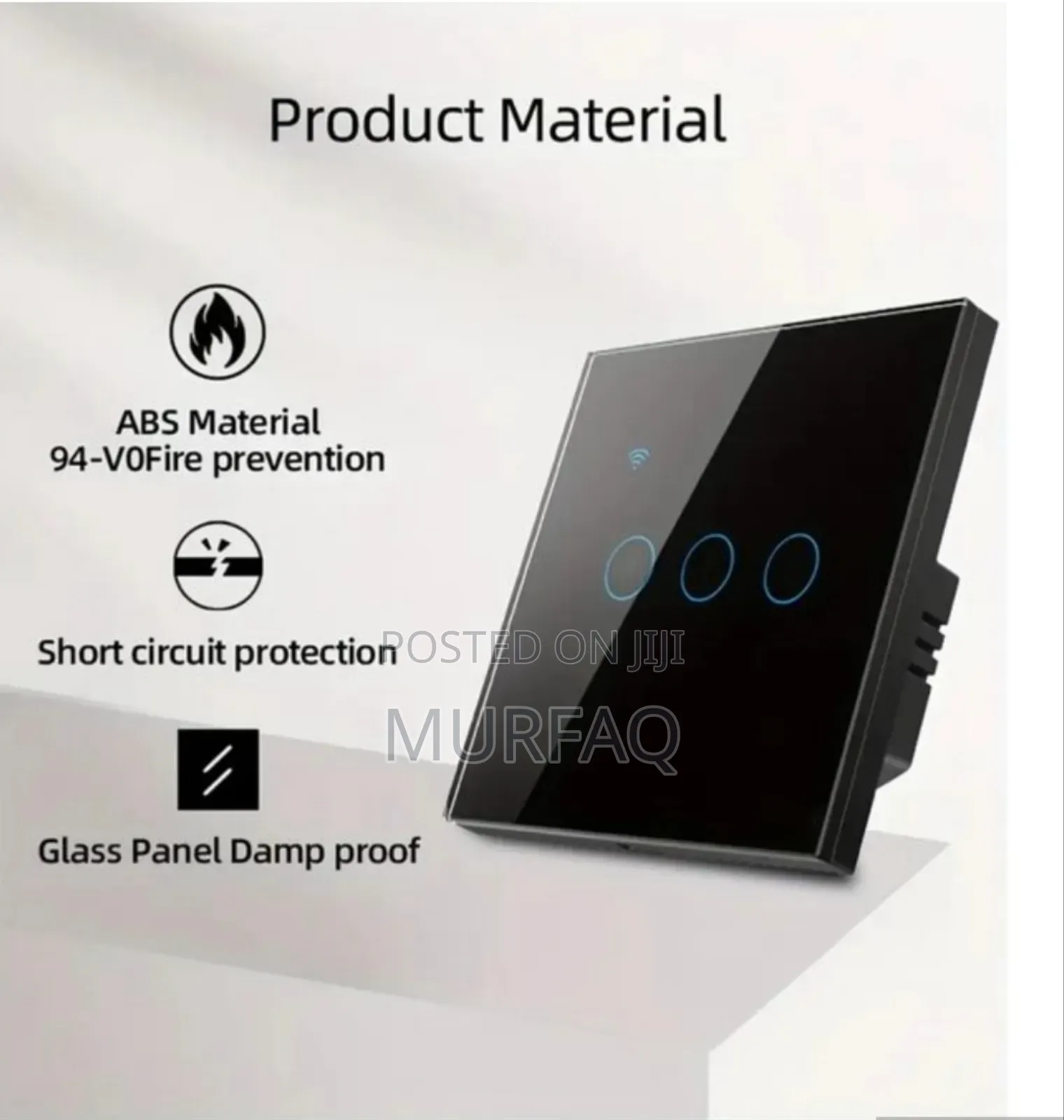 1 Gang, 2 3 Gang Tuya Wifi Smart Light Switch -No Neutral Wall Light