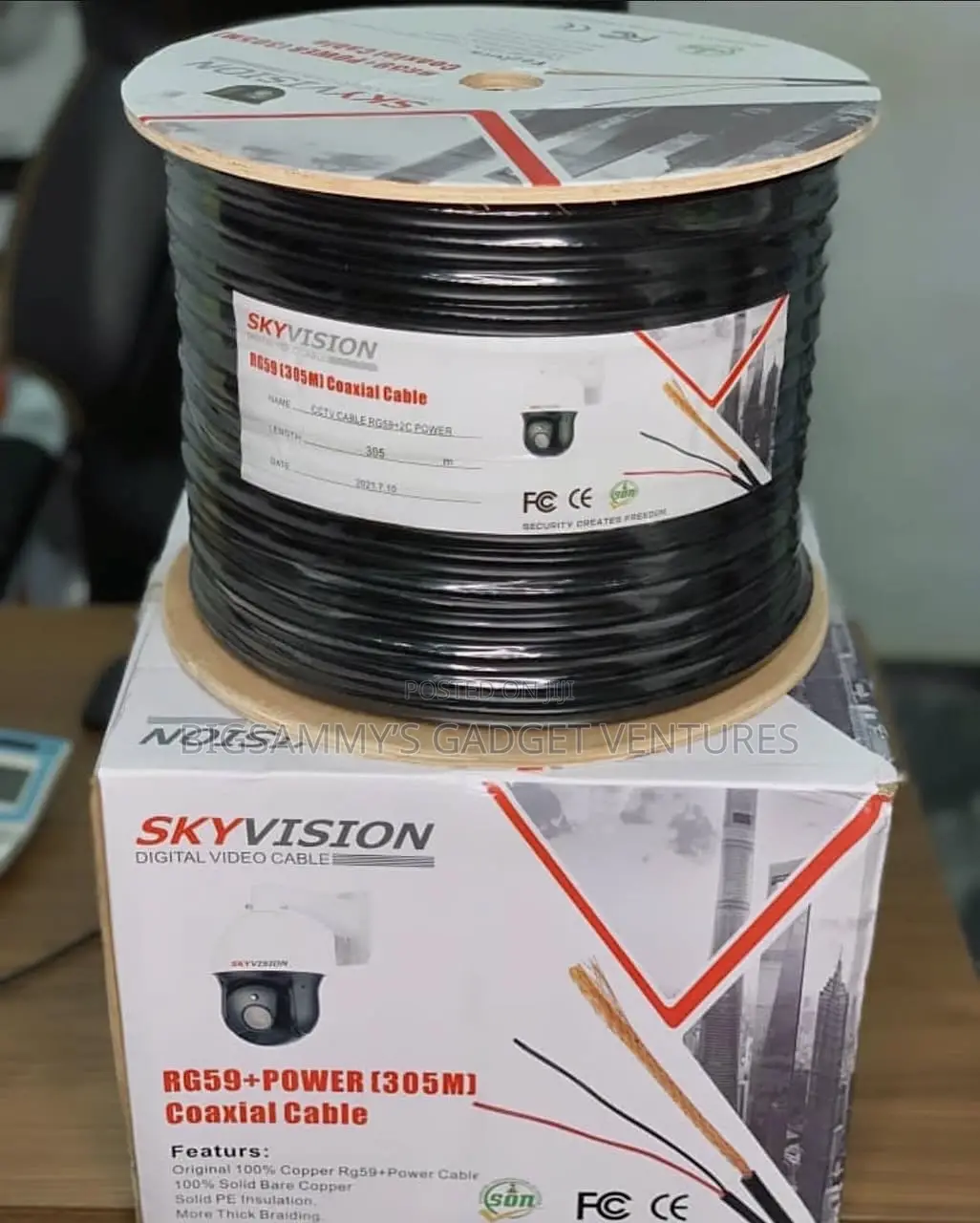 Digital Video Coaxial Cable Rg59 + Power(305m)