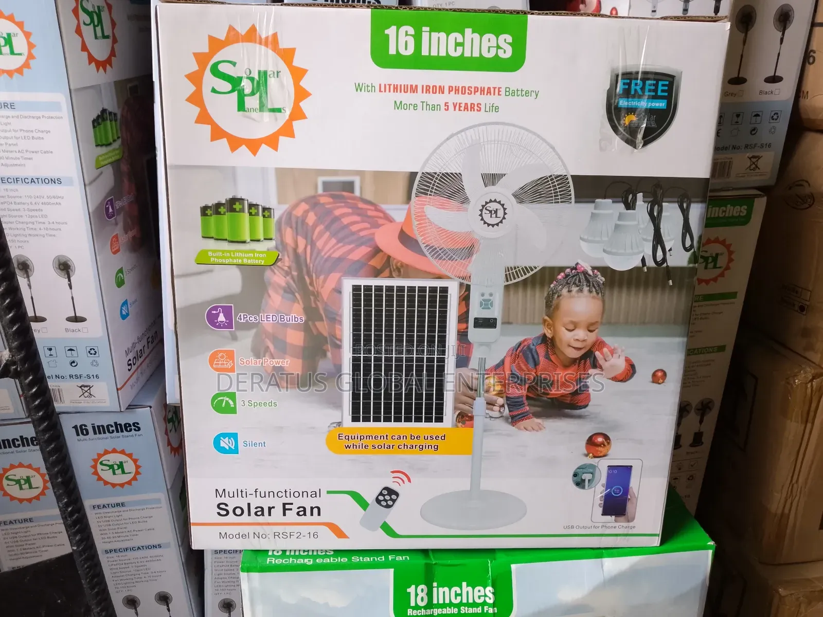 SPL 16" Solar Fan