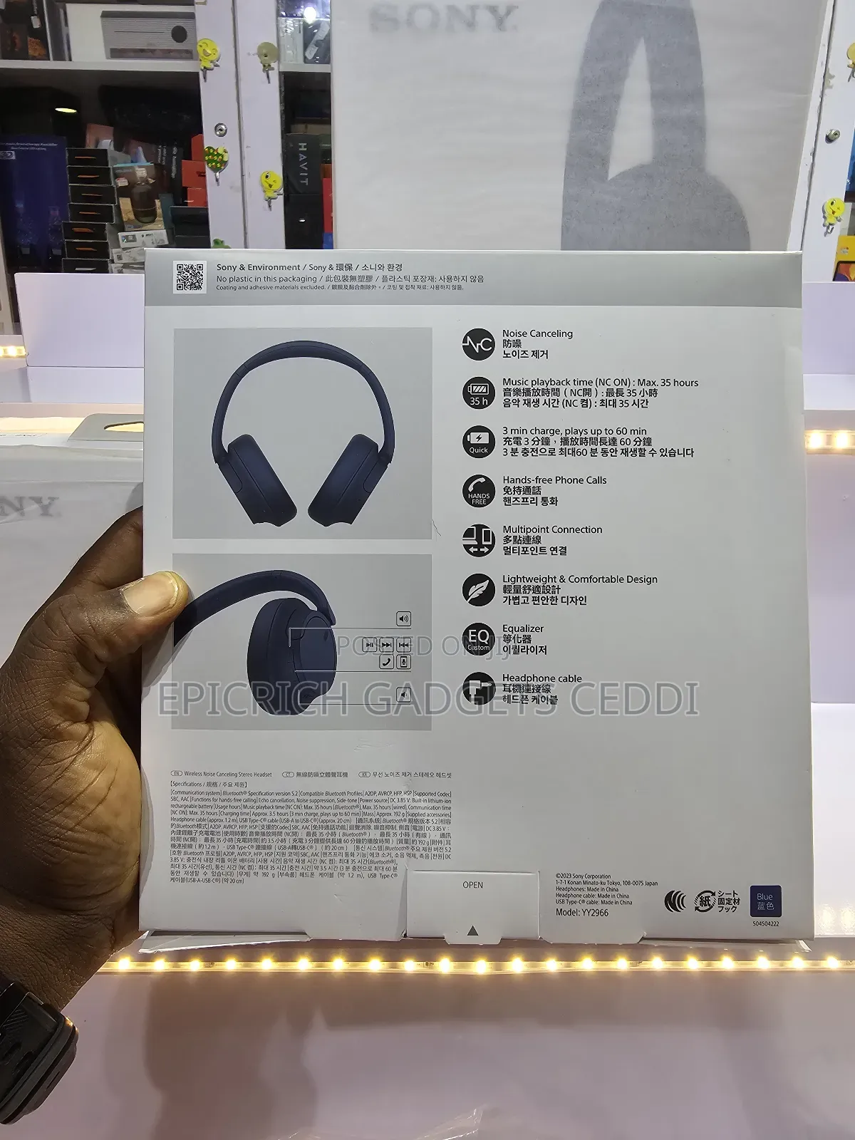 Sony Wh-Ch720n Wireless Anc Headphones 35h Battery Multipoint Bt