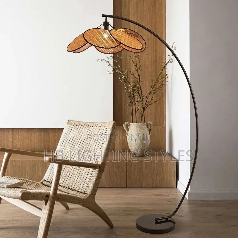Rattan E27 Bulb Lighting Floor Lamp
