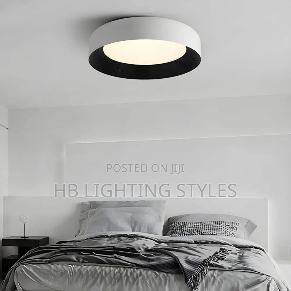 Modern Minimalist White Black Ceiling Light