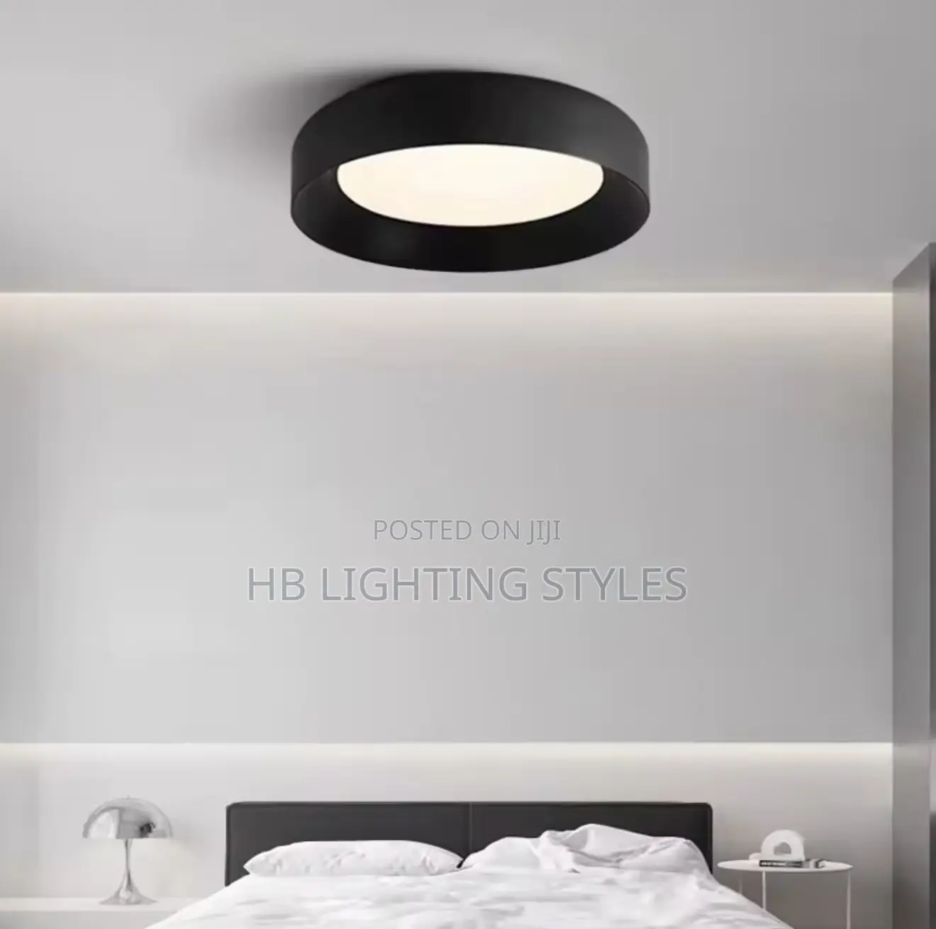Modern Minimalist White Black Ceiling Light