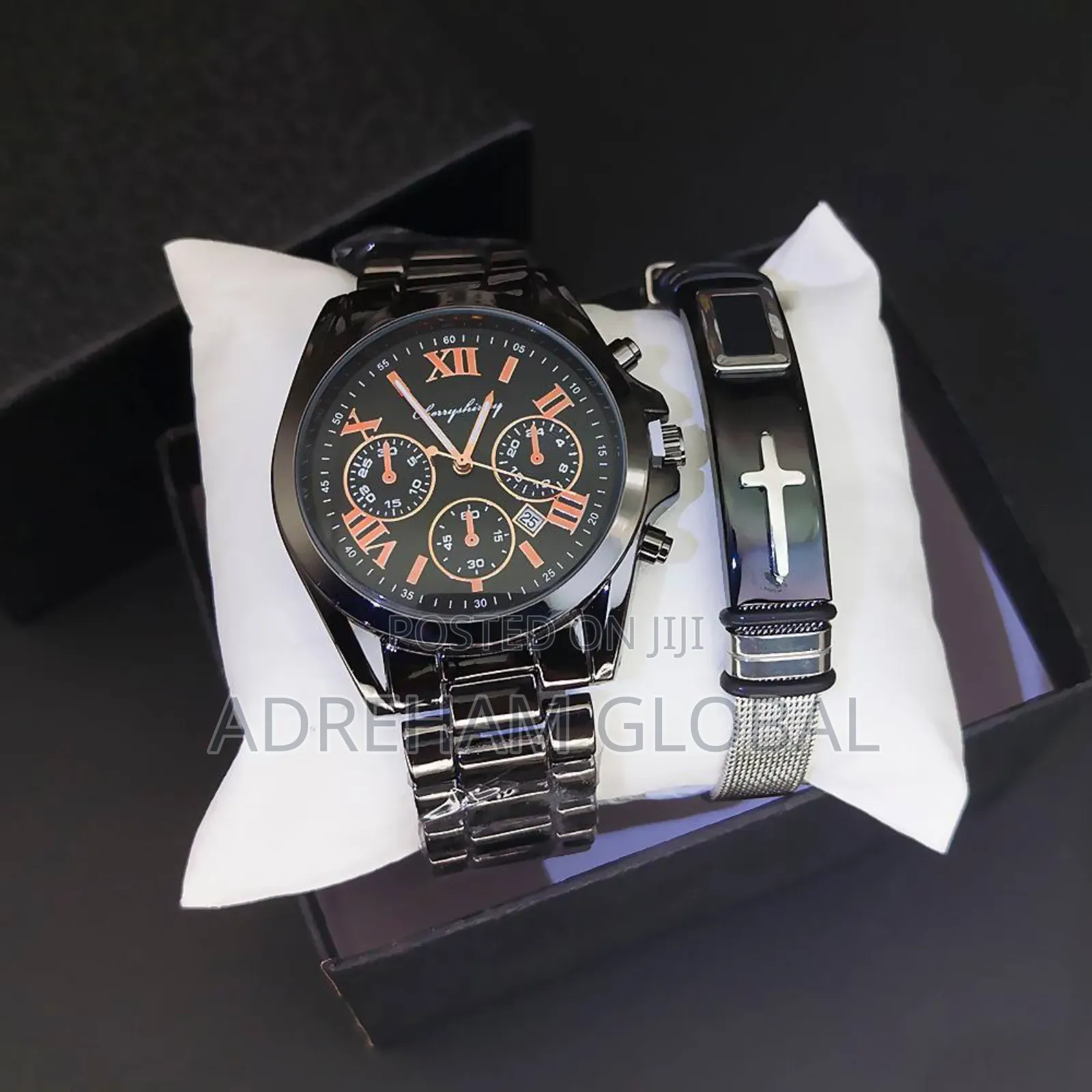 Andre Quality Mens Wristwatch With Bracelet• Comes in a Big Box••