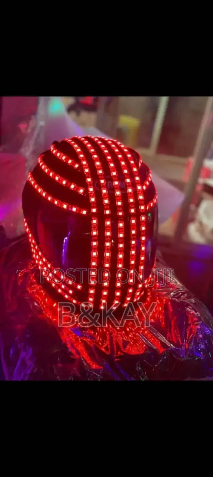 Led Helmet With Multiple Colors