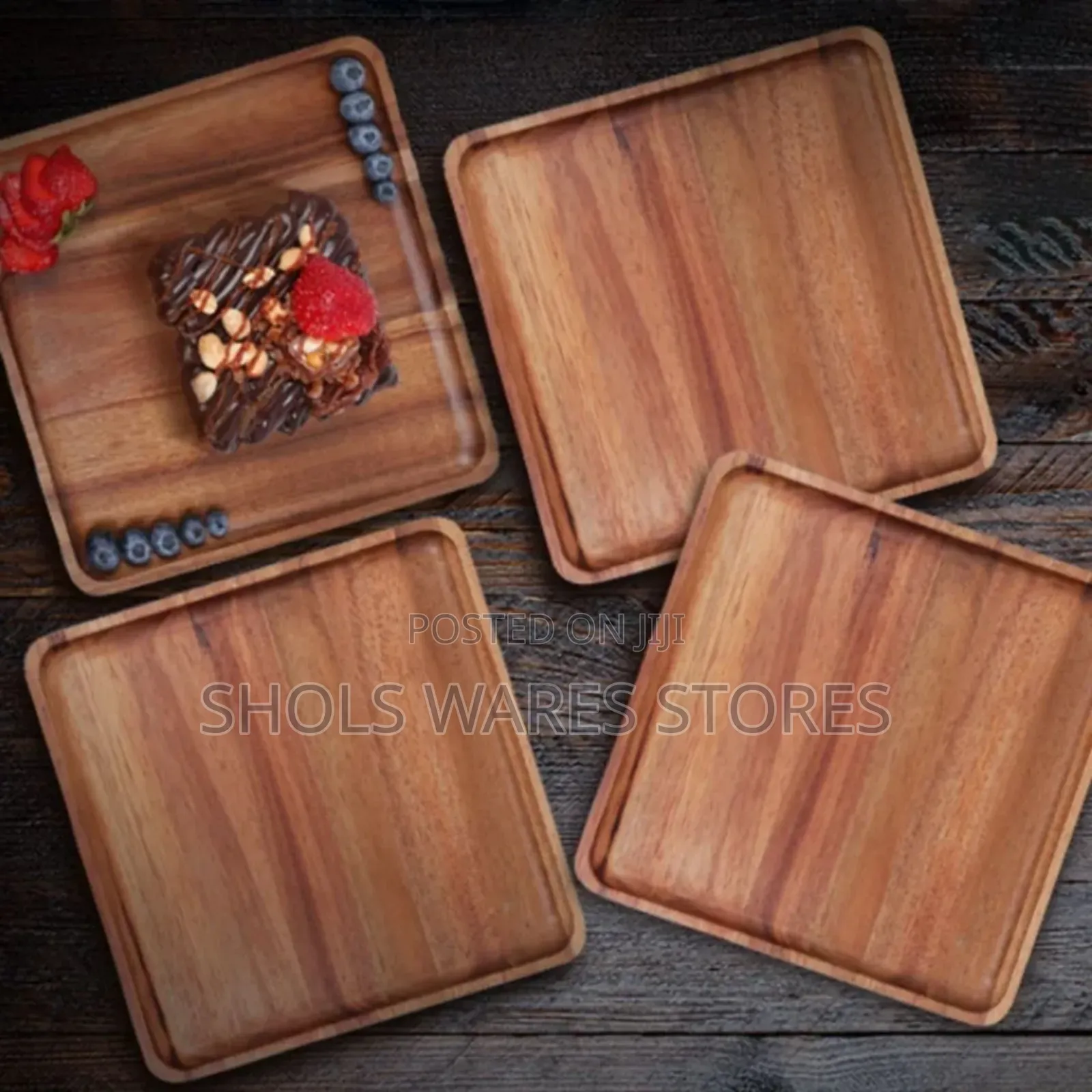 Wooden Partition Flat Plate/Wooden Flat Square Plate