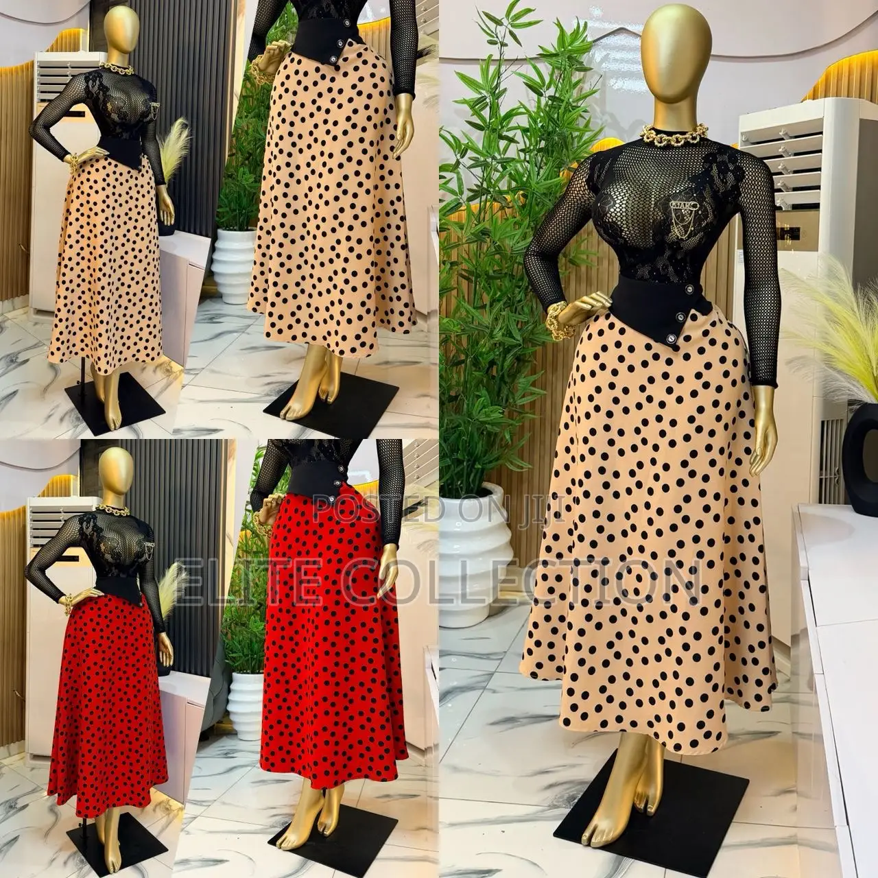 Luxury Turkey  Polka Dot Skirt Size: 38, 40, 42, 44, 46