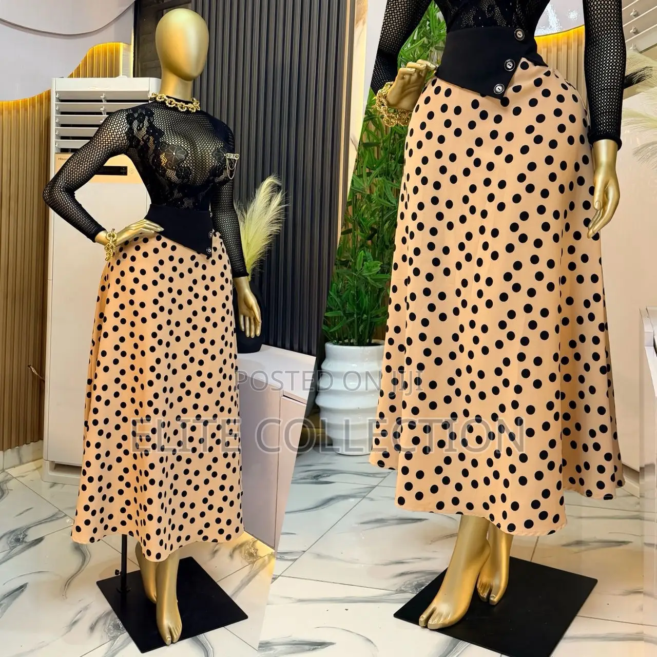 Luxury Turkey  Polka Dot Skirt Size: 38, 40, 42, 44, 46