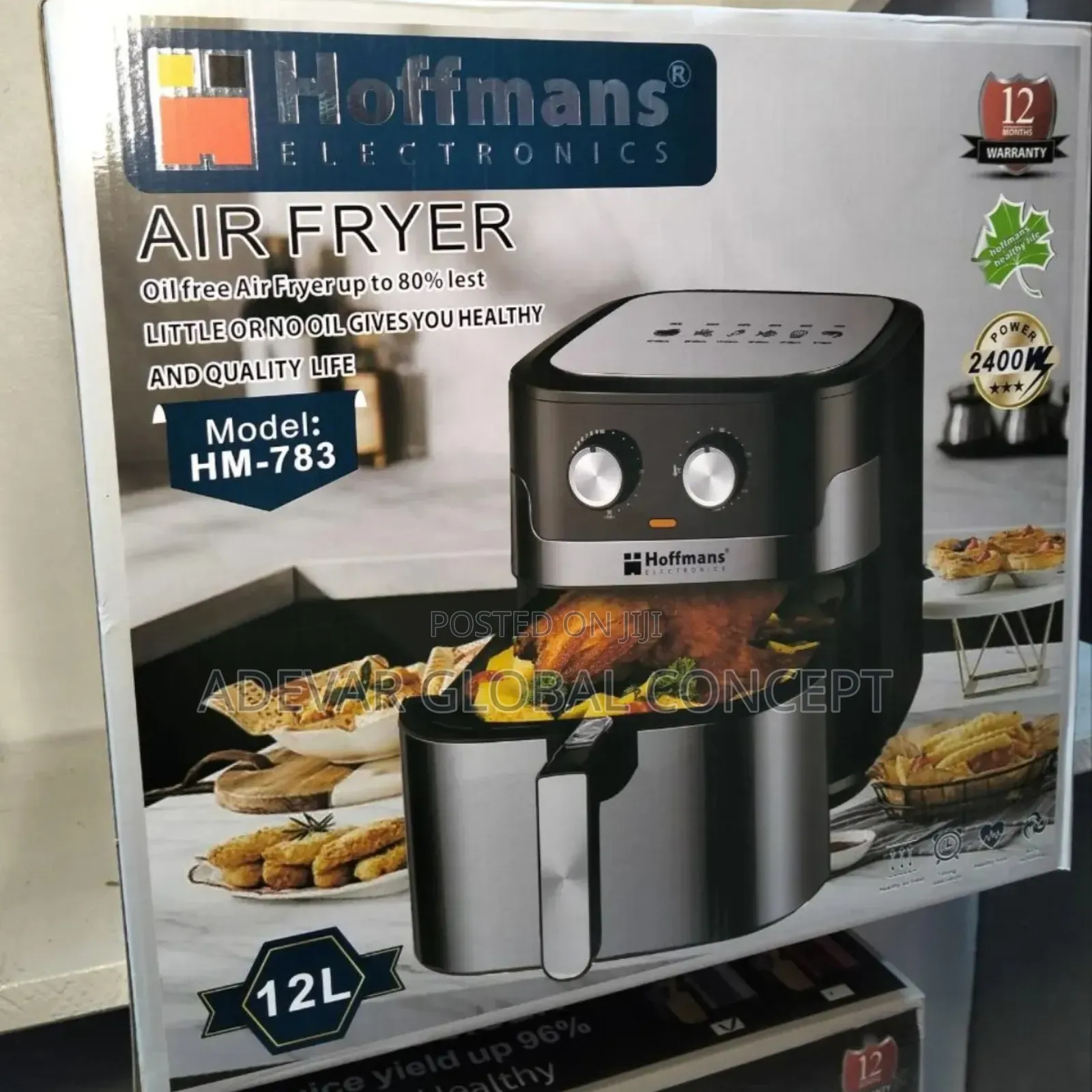 12l Hoffmans Air Fryer - 2400 Watts