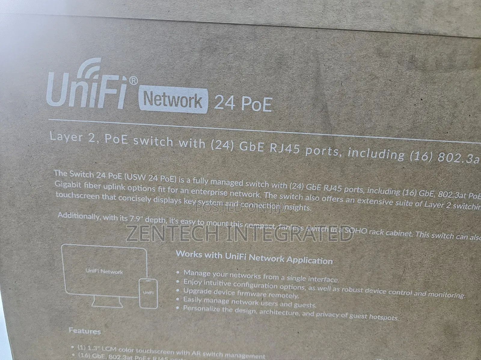 Ubiquiti 24port Gigabit Managed Poe With Fiber SFP Ports Unifi