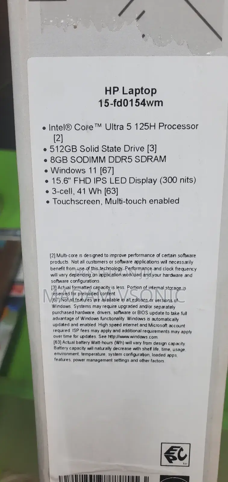 New Laptop HP 15 8GB Intel Core Ultra 5 SSD 512GB